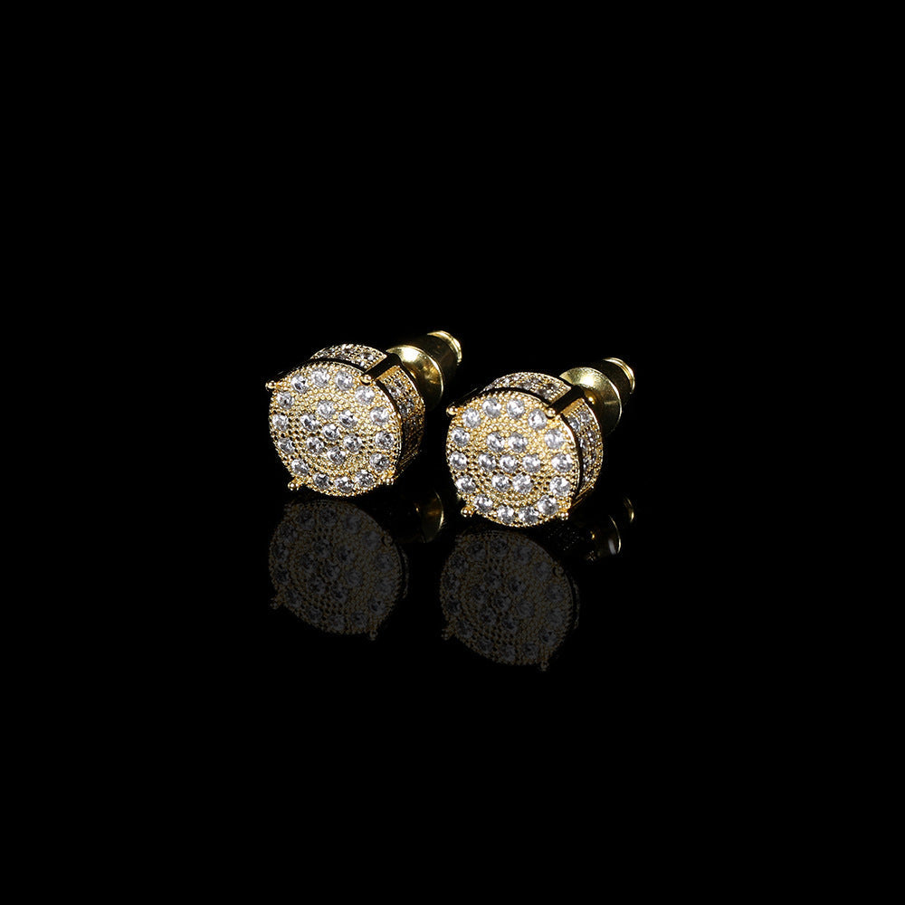 18K Gold Plated Iced Earring