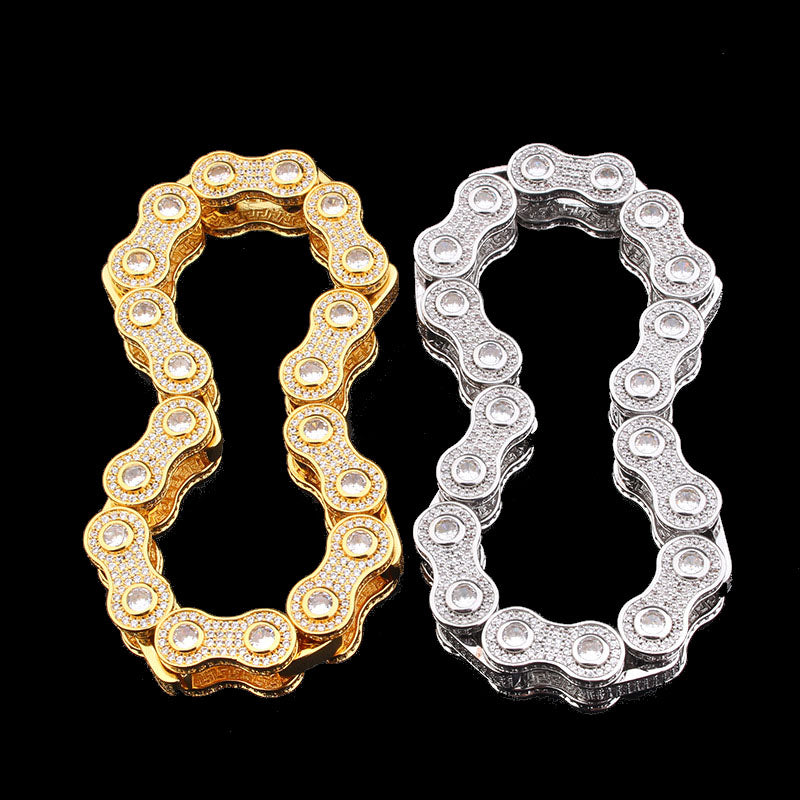 BIKE CHAIN LINK ICED BRACELET