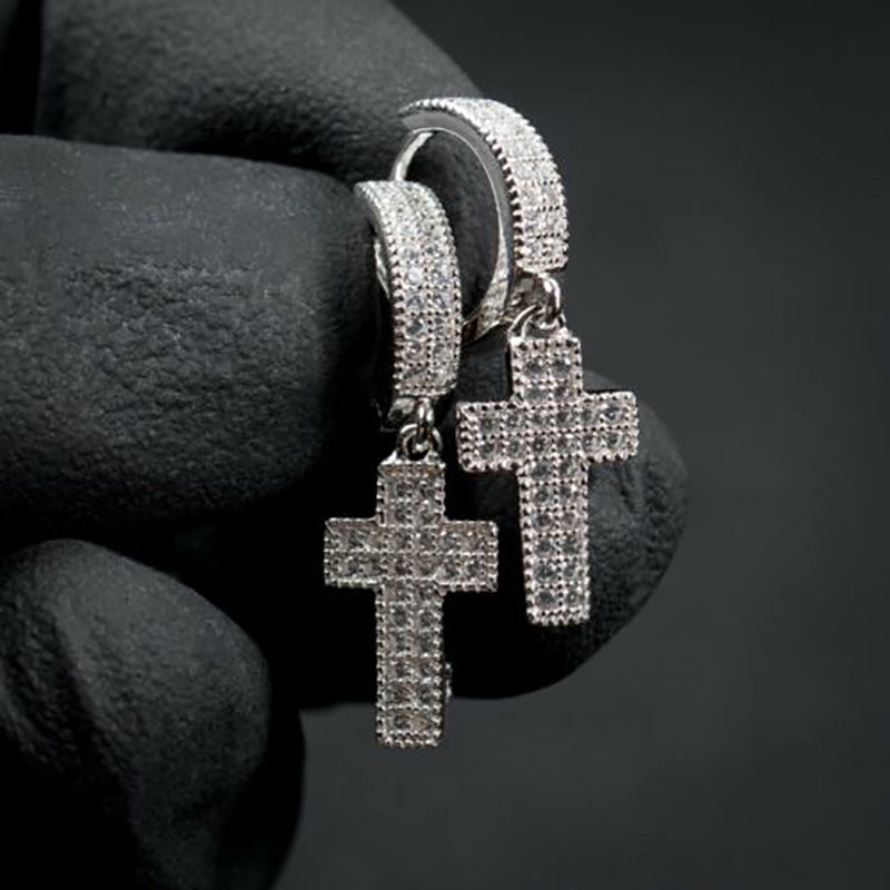 Limited 18K Gold-Plated Cross Earring