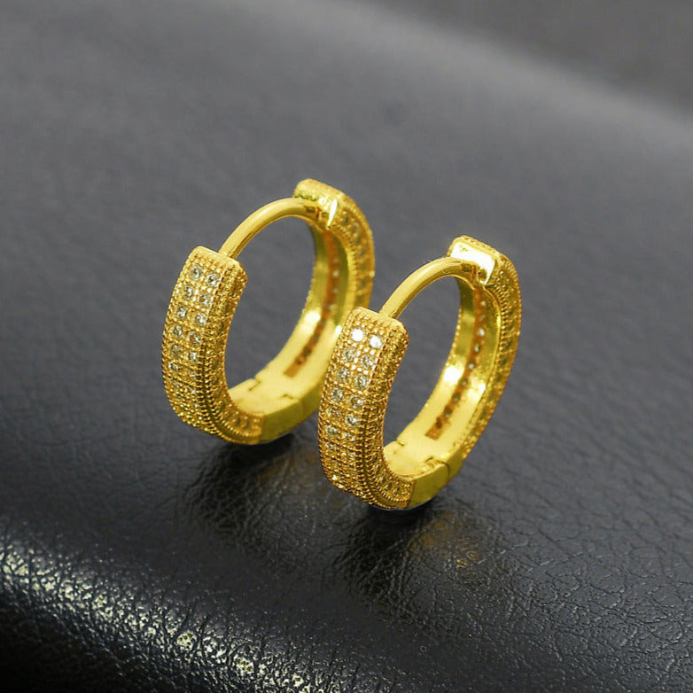 18K Gold-Plated Hip Hop Earring