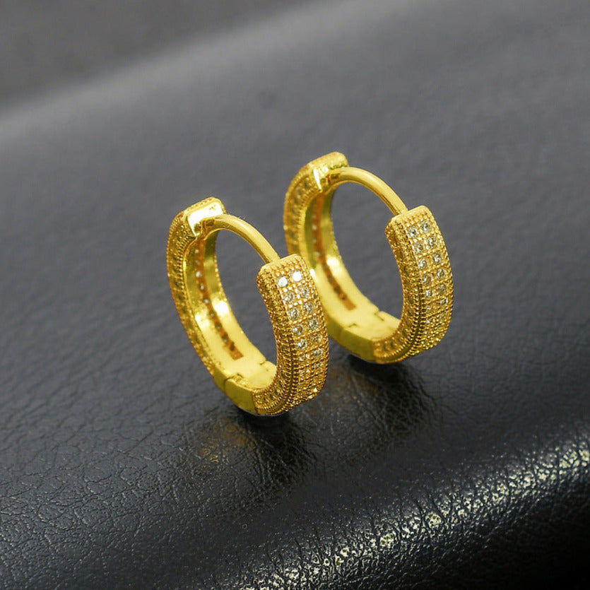 18K Gold-Plated Hip Hop Earring