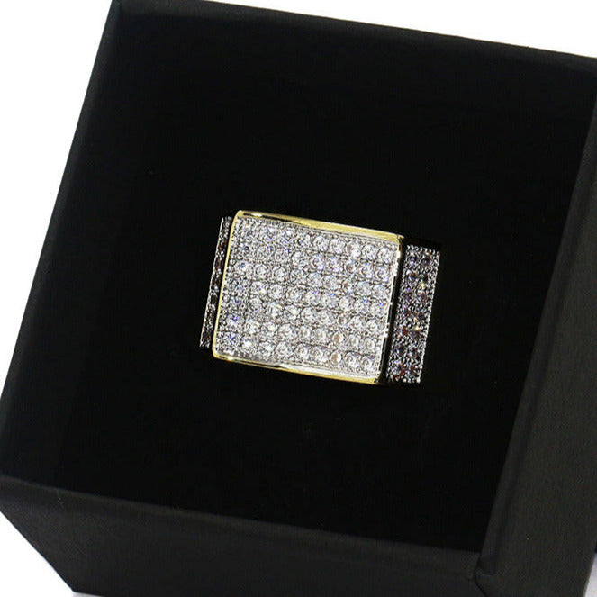 UPDATED Square gold-plated ring