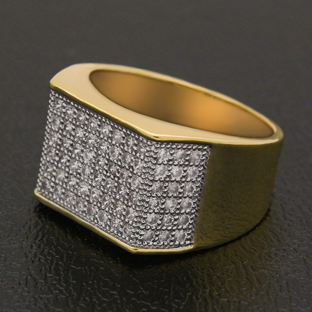 UPDATED Square gold-plated ring