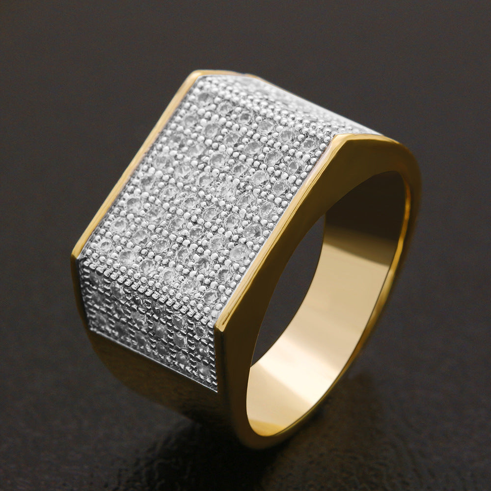 UPDATED Square gold-plated ring