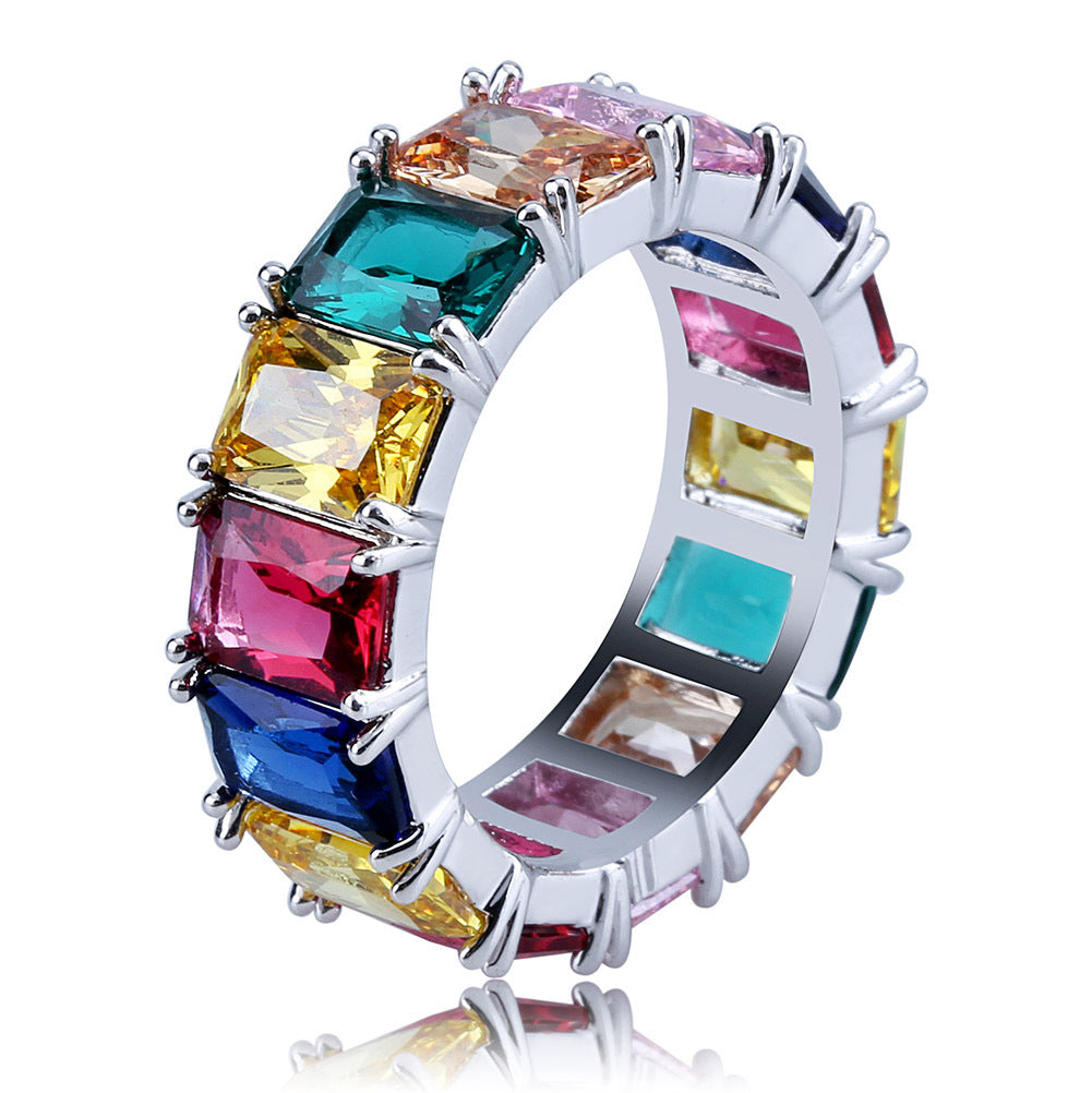 LIMITED Gold-Plated Micro-inlay Rainbow Ring