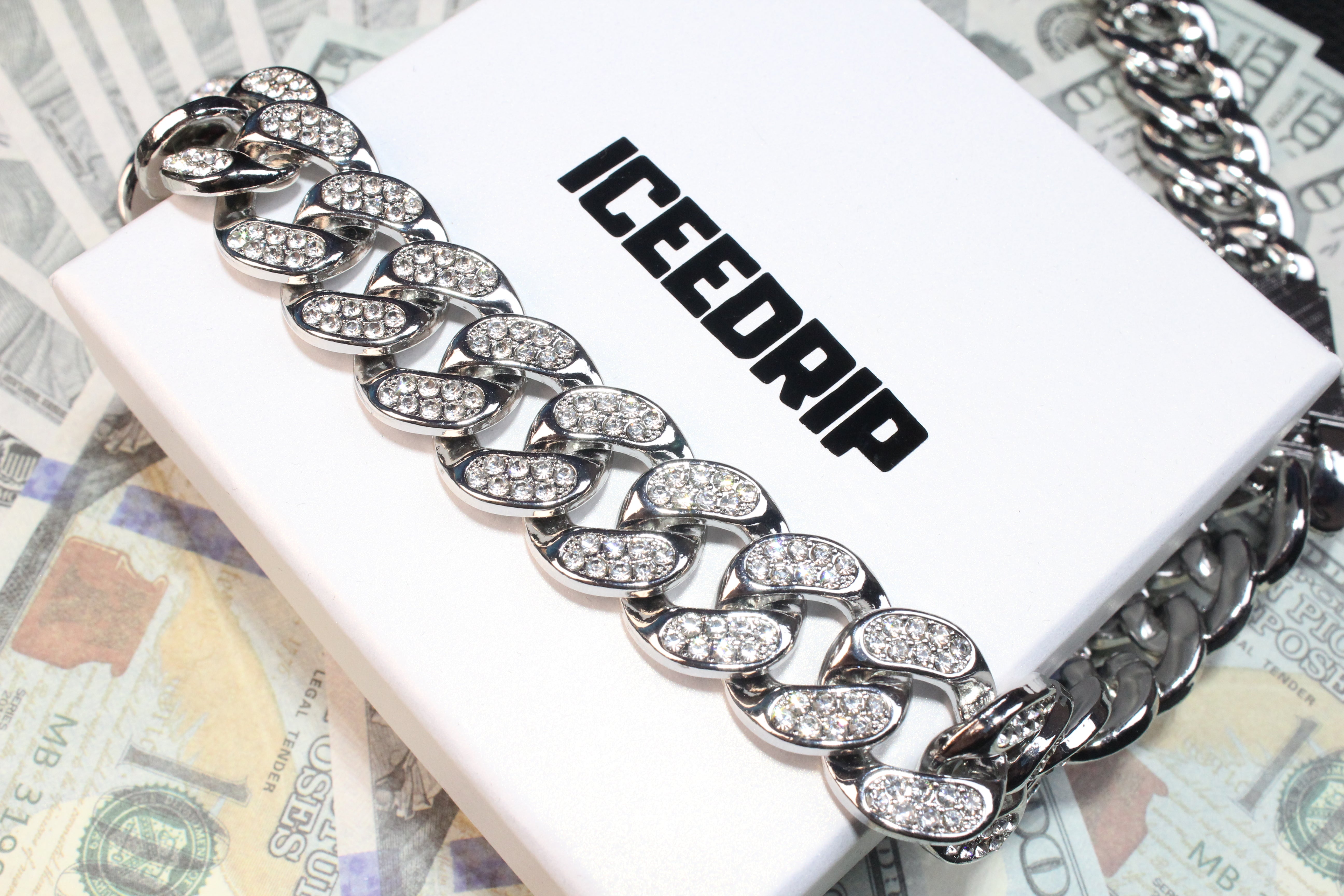 18mm Box Clasp Iced Out Cuban Chain