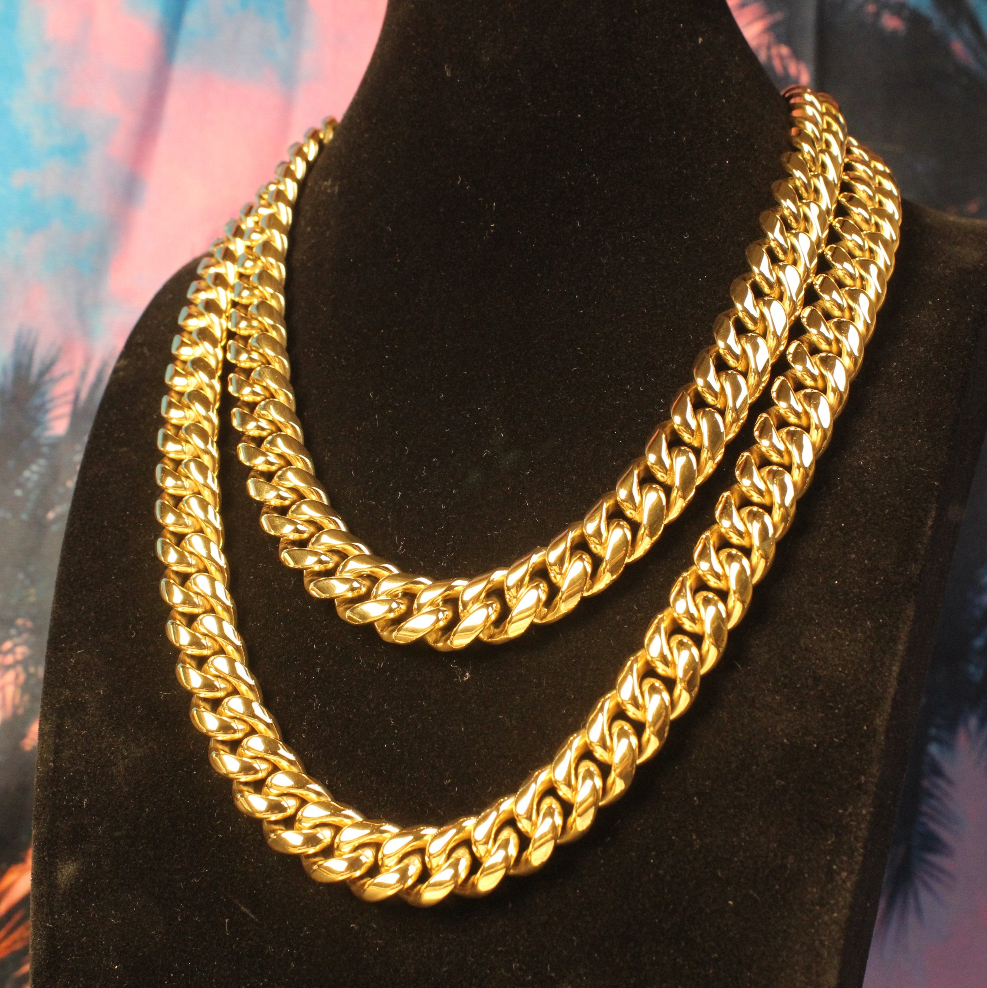 [Box Clasp]12mm Classic Miami Cuban Link