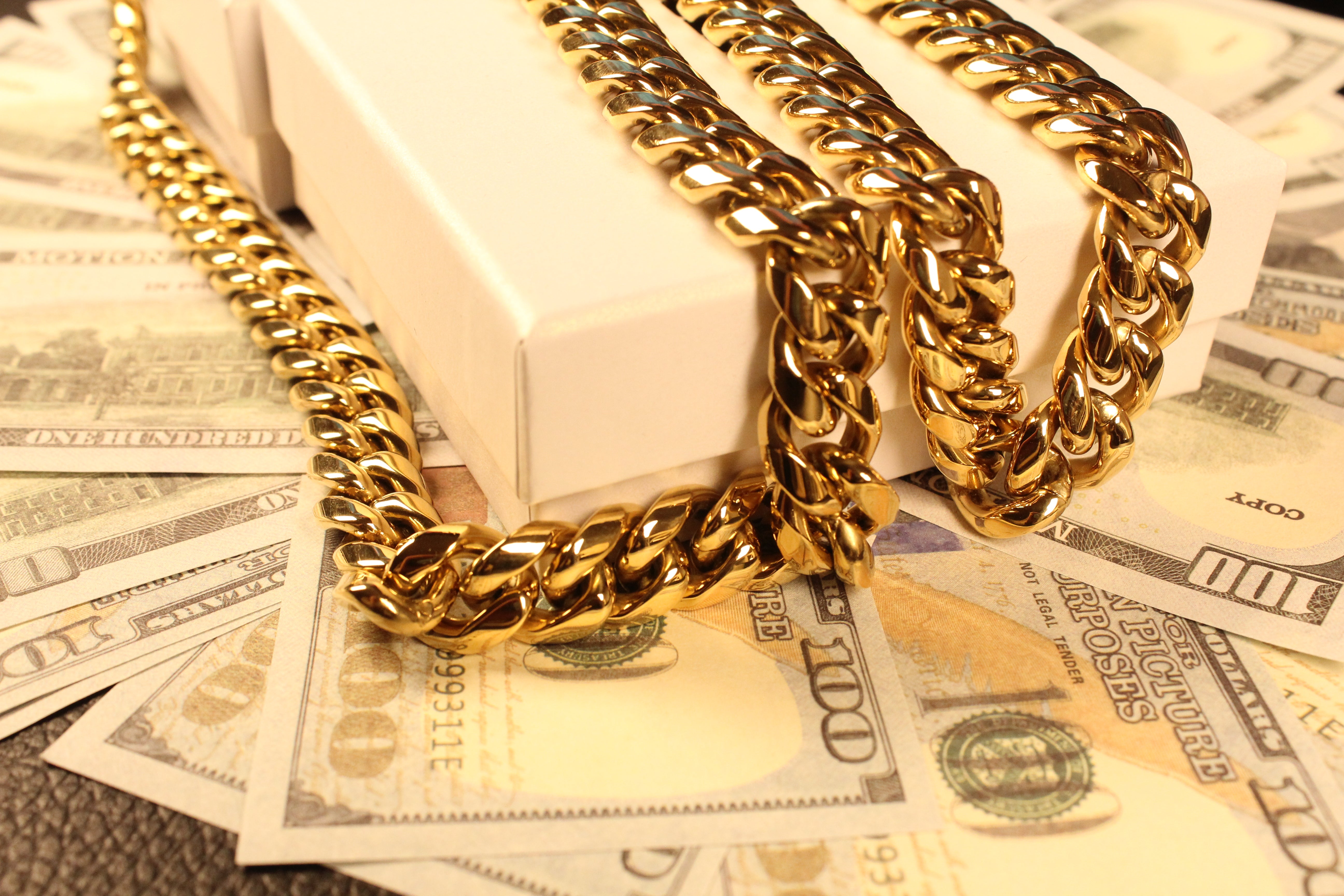 [Box Clasp]12mm Classic Miami Cuban Link