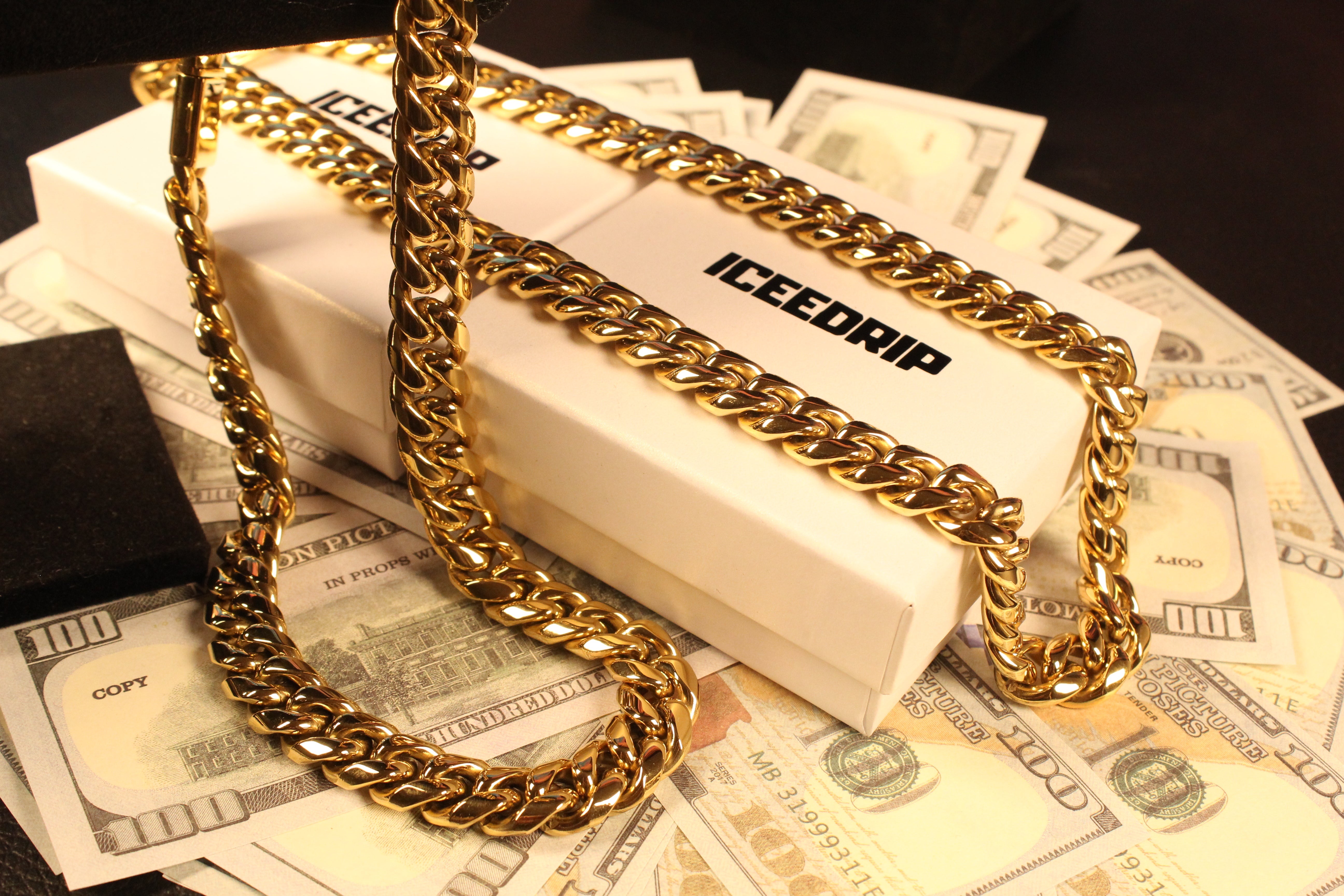 [Box Clasp]12mm Classic Miami Cuban Link