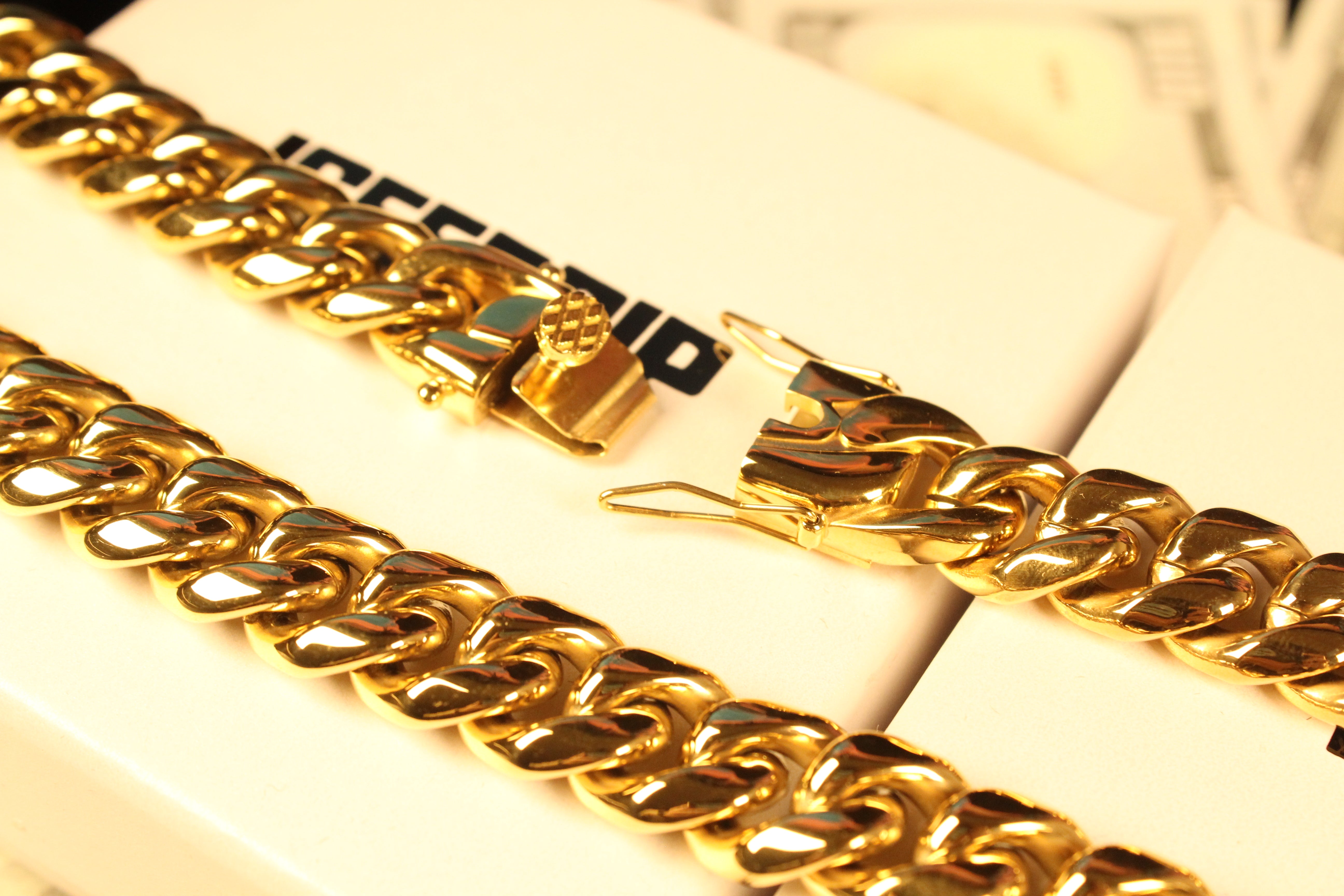 14mm 18K Gold-Plated Classic Miami Cuban Link