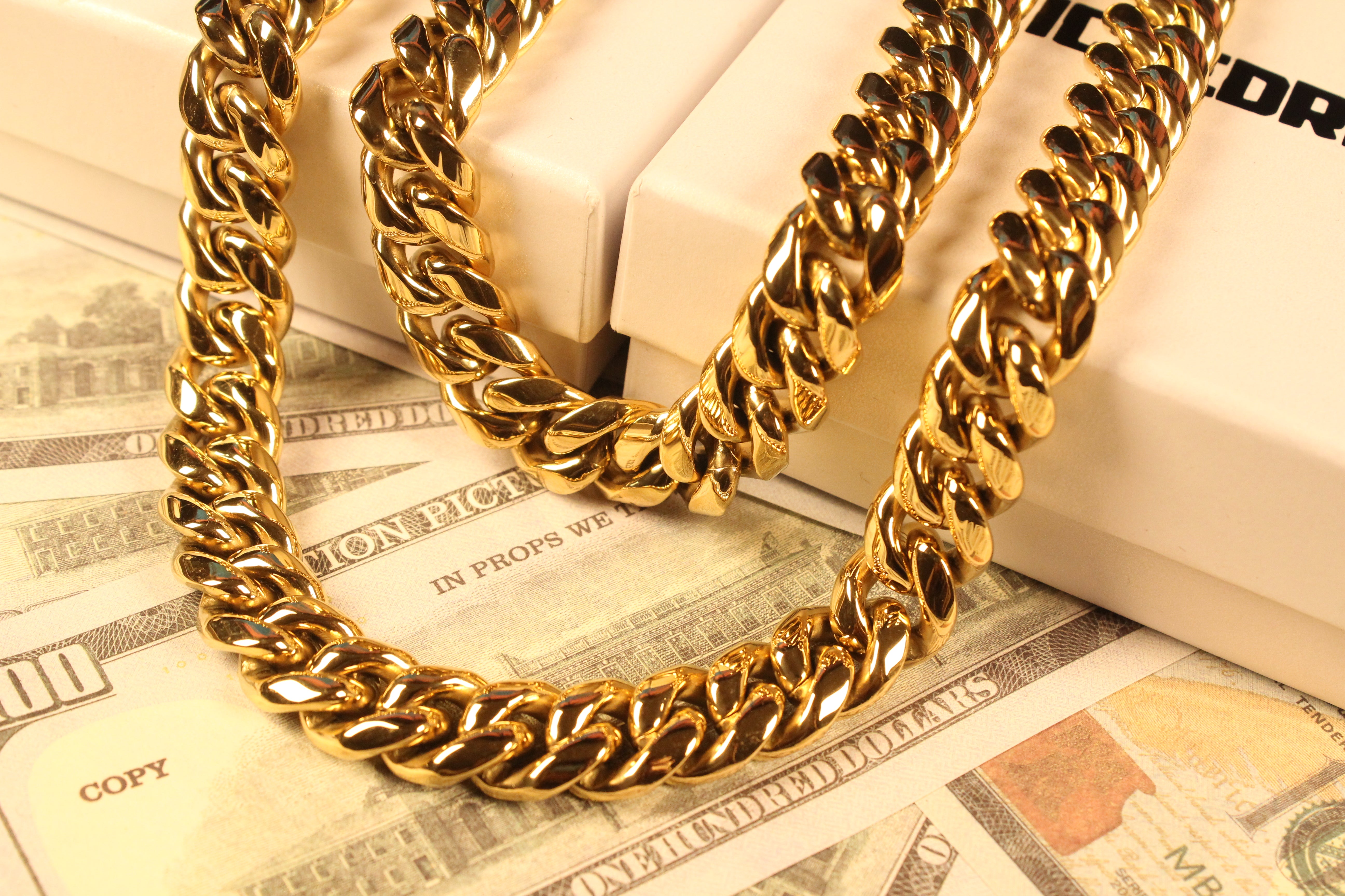 [Box Clasp]12mm Classic Miami Cuban Link