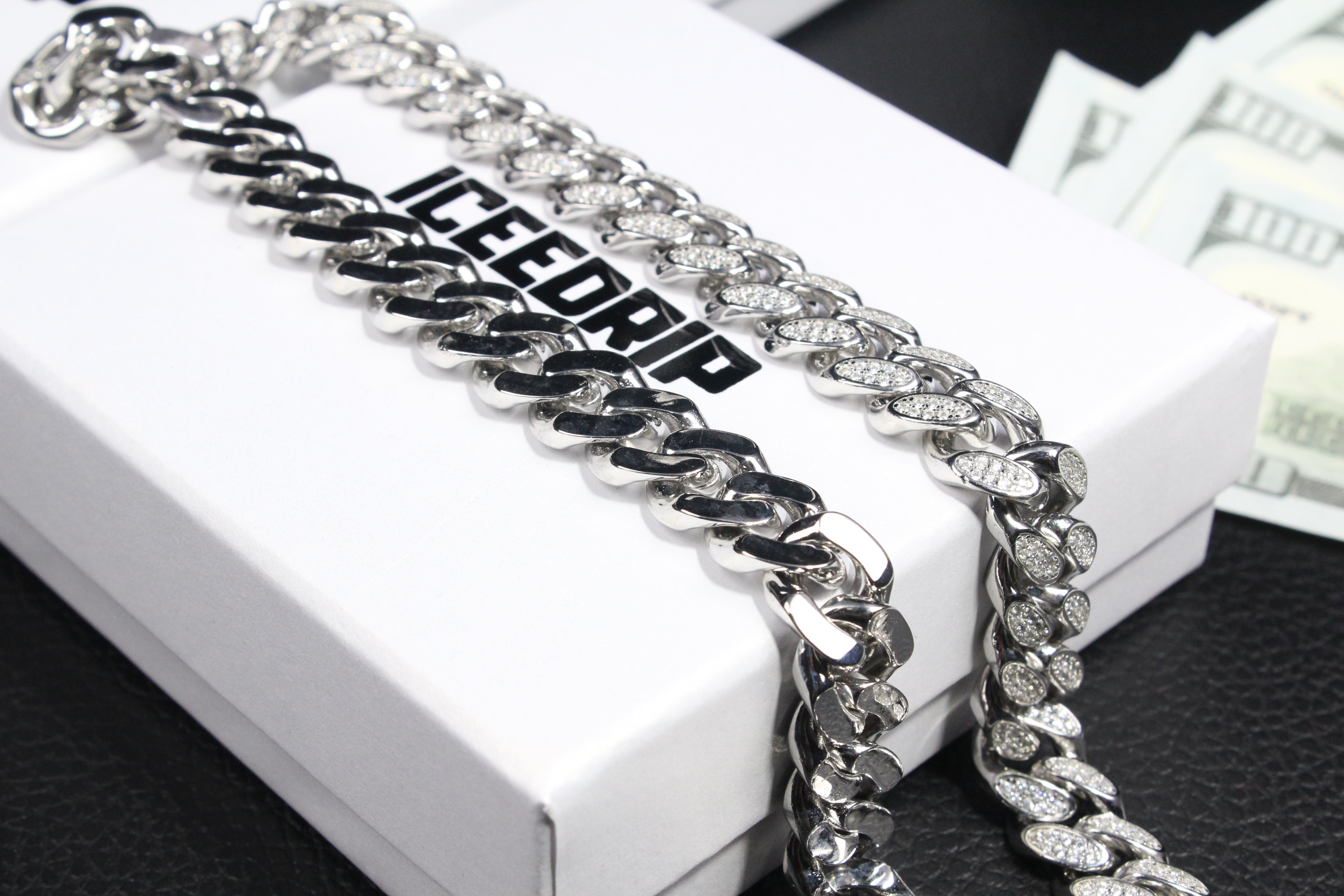 12mm Iced Out Cuban Link Chain