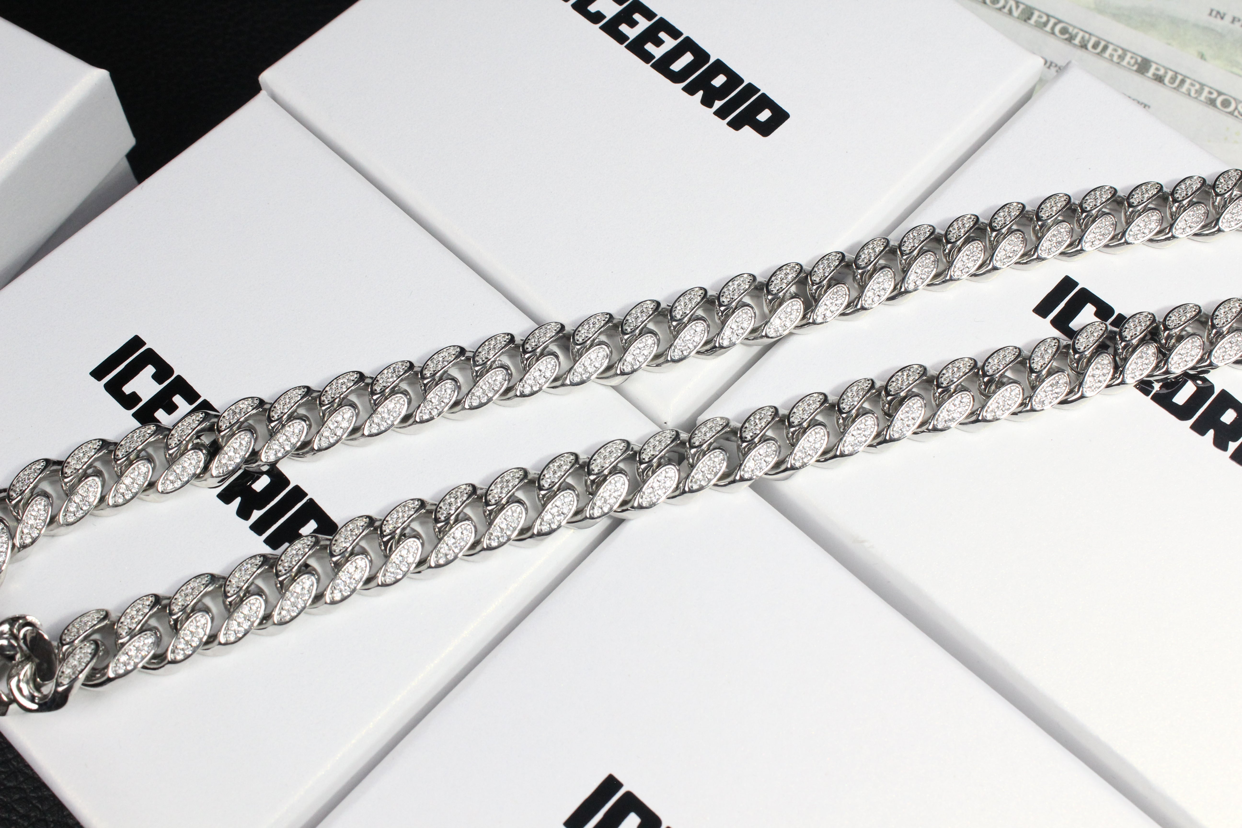 12mm Iced Out Cuban Link Chain