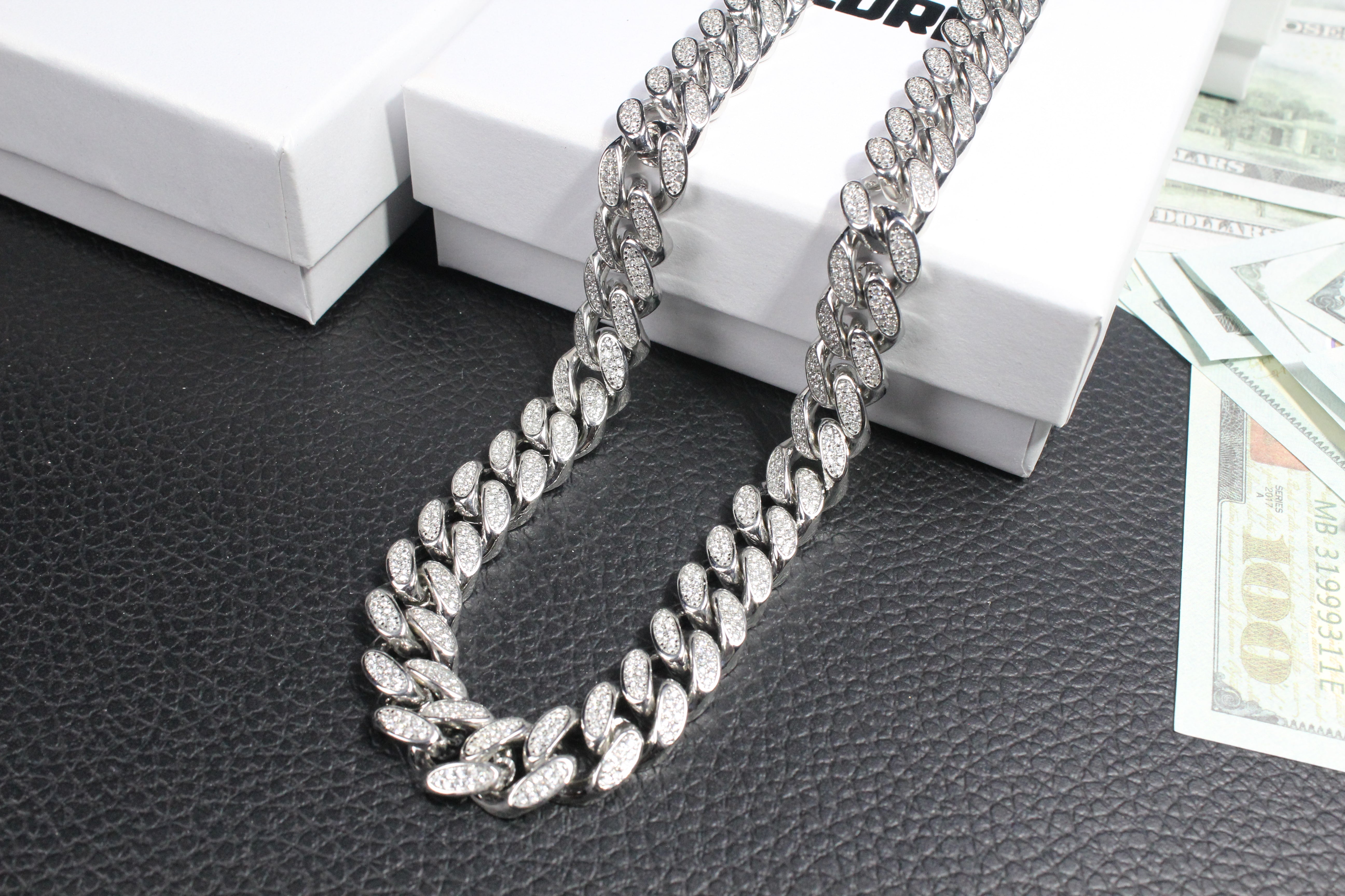 12mm Iced Out Cuban Link Chain