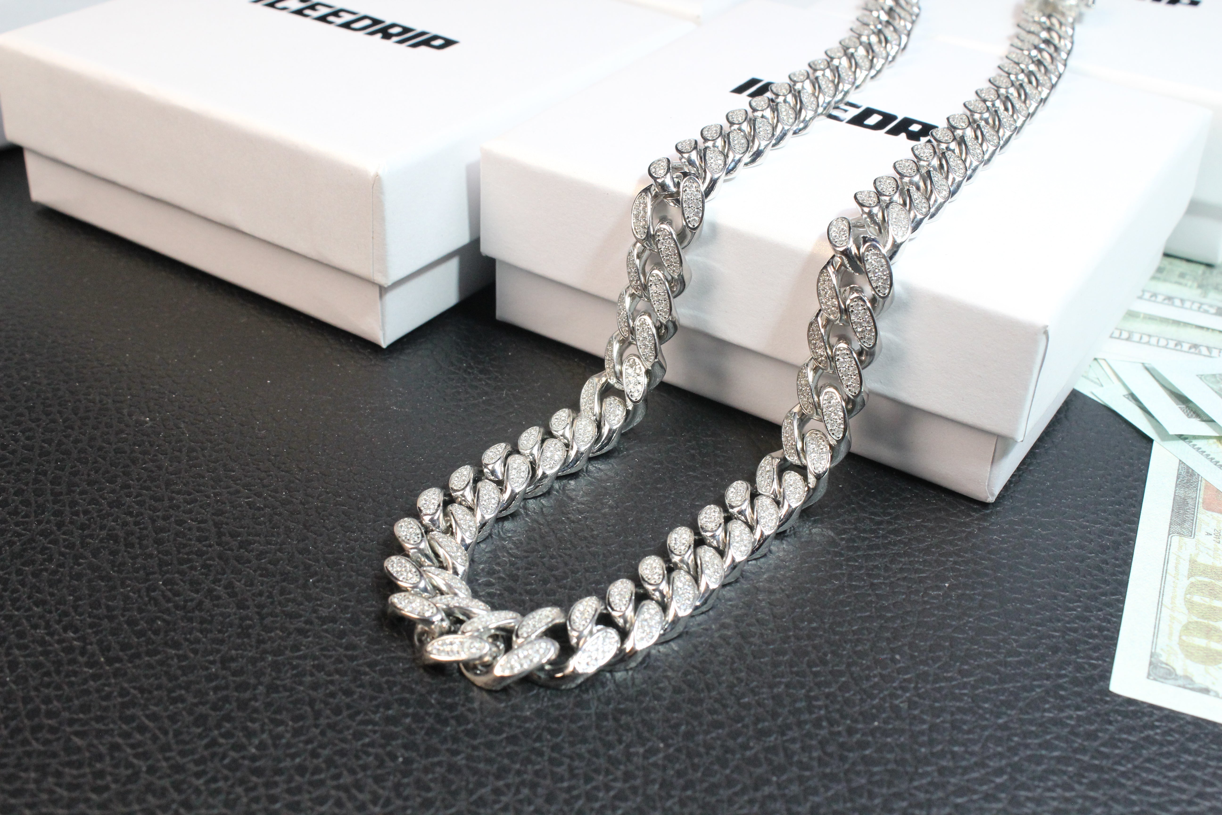 12mm Iced Out Cuban Link Chain