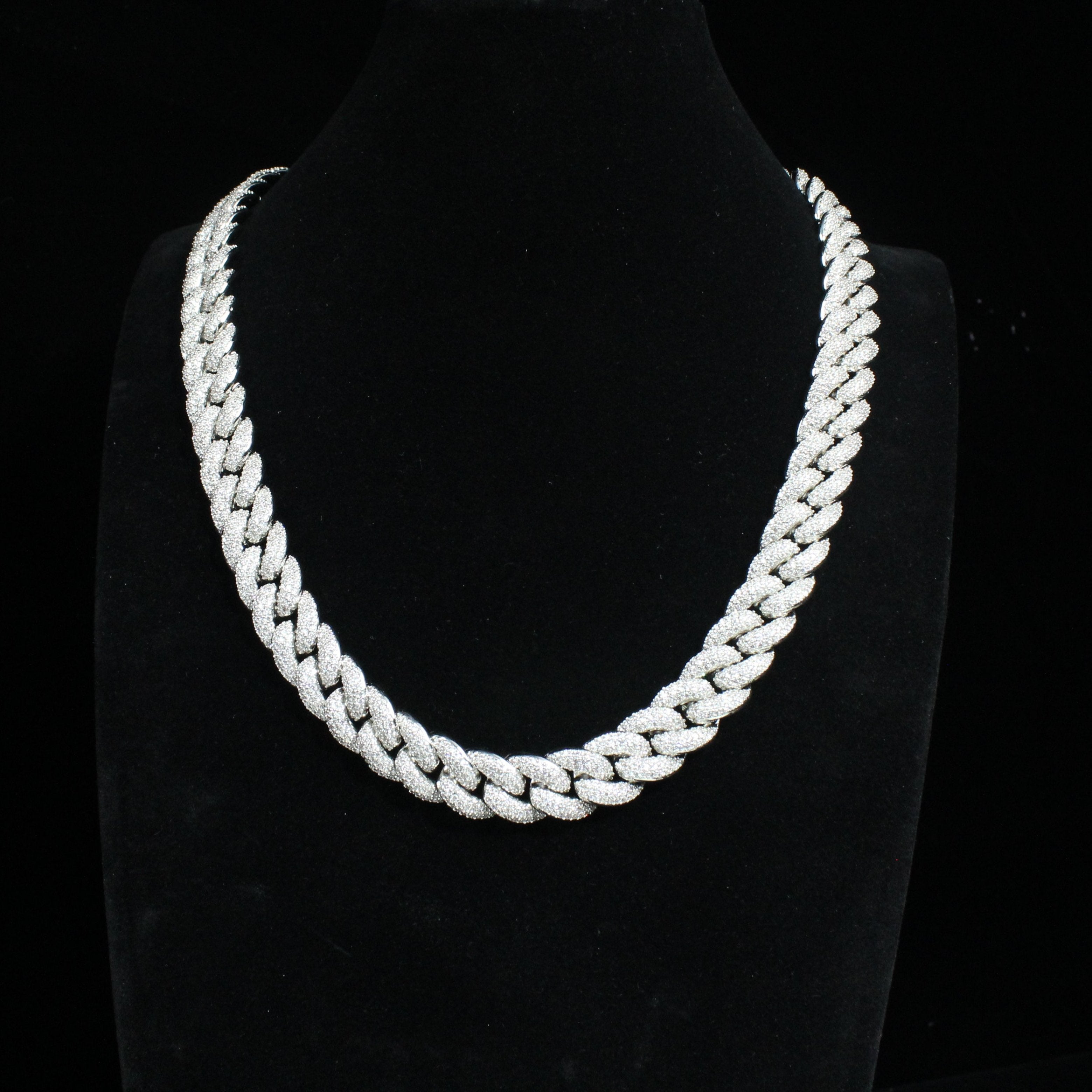 14mm 3-Row Bubble Iced Cuban Chain