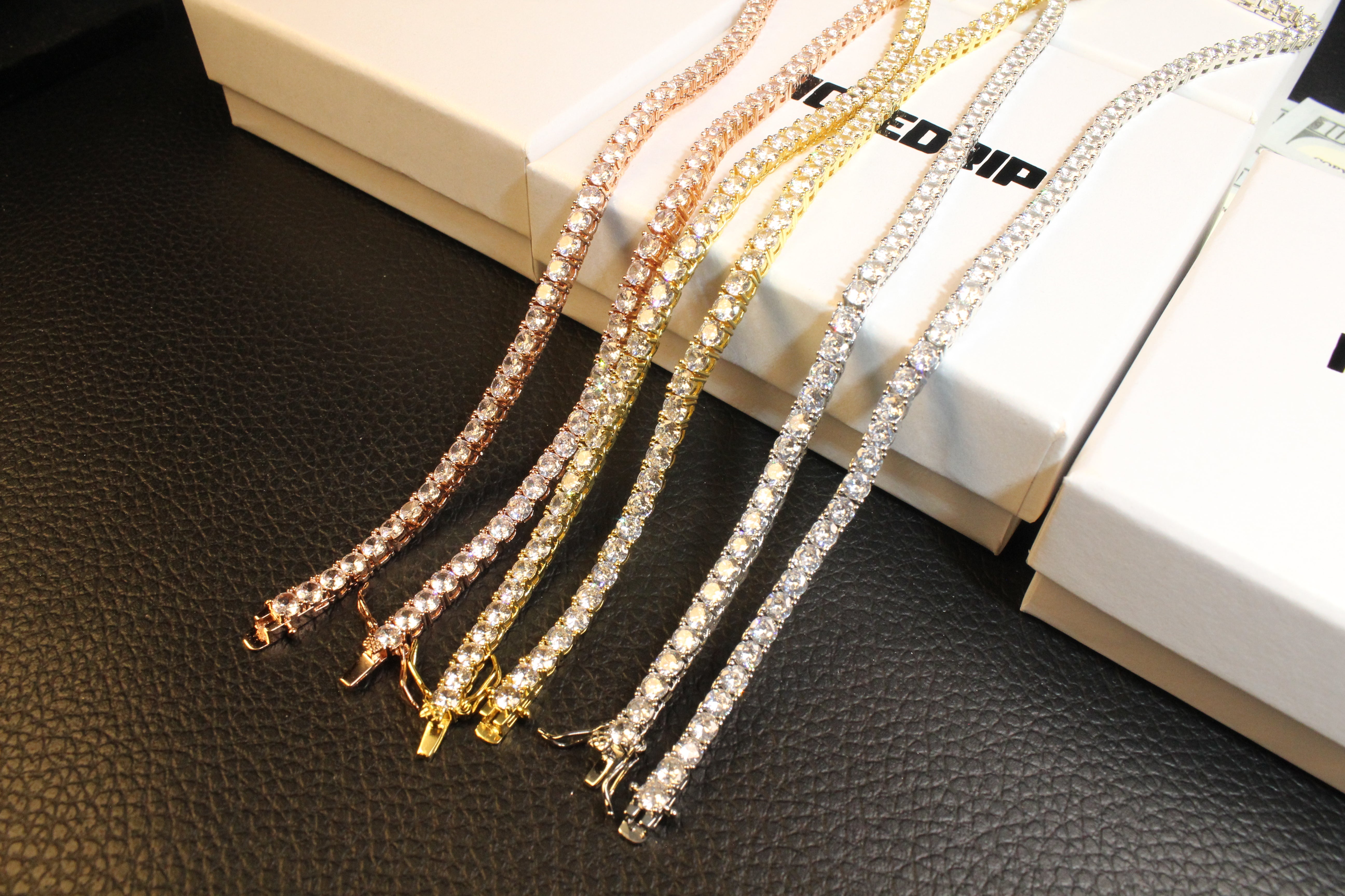 5mm 18K Gold-Plated Iced Tennis Chain