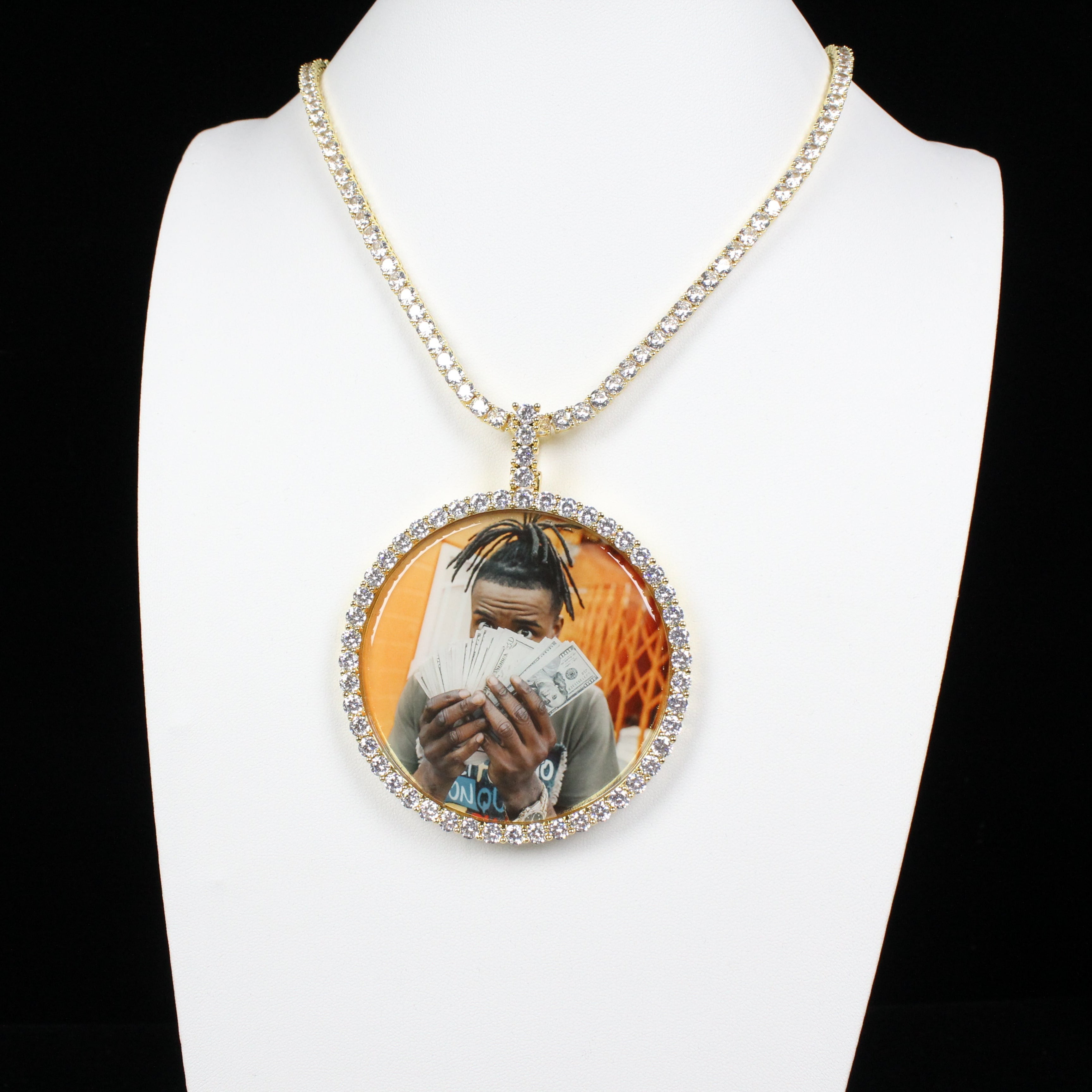 3D Large Circle Custom Picture Pendant