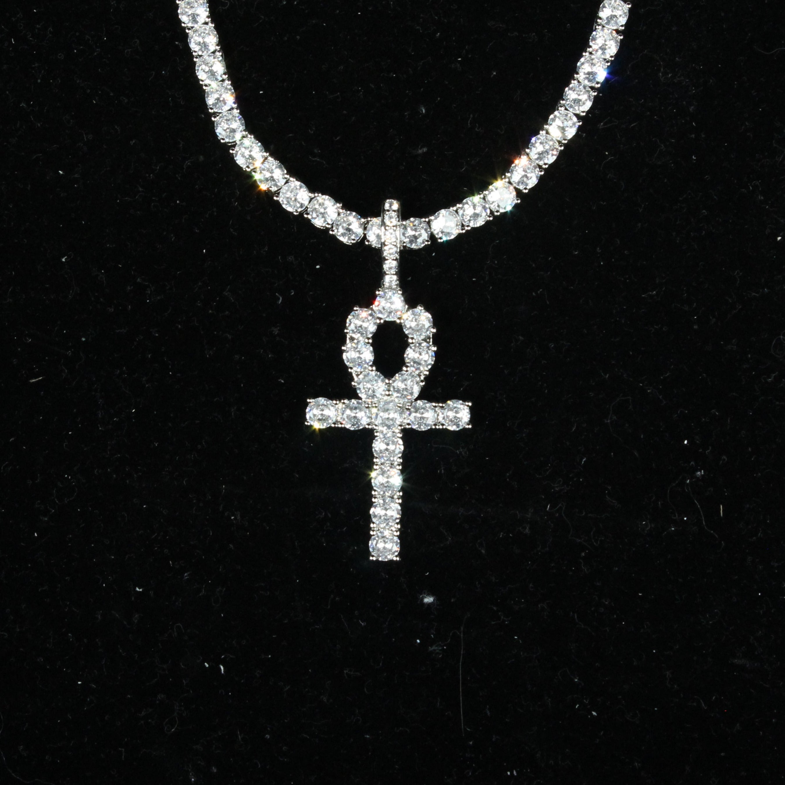 Iced Out Ankh Necklace