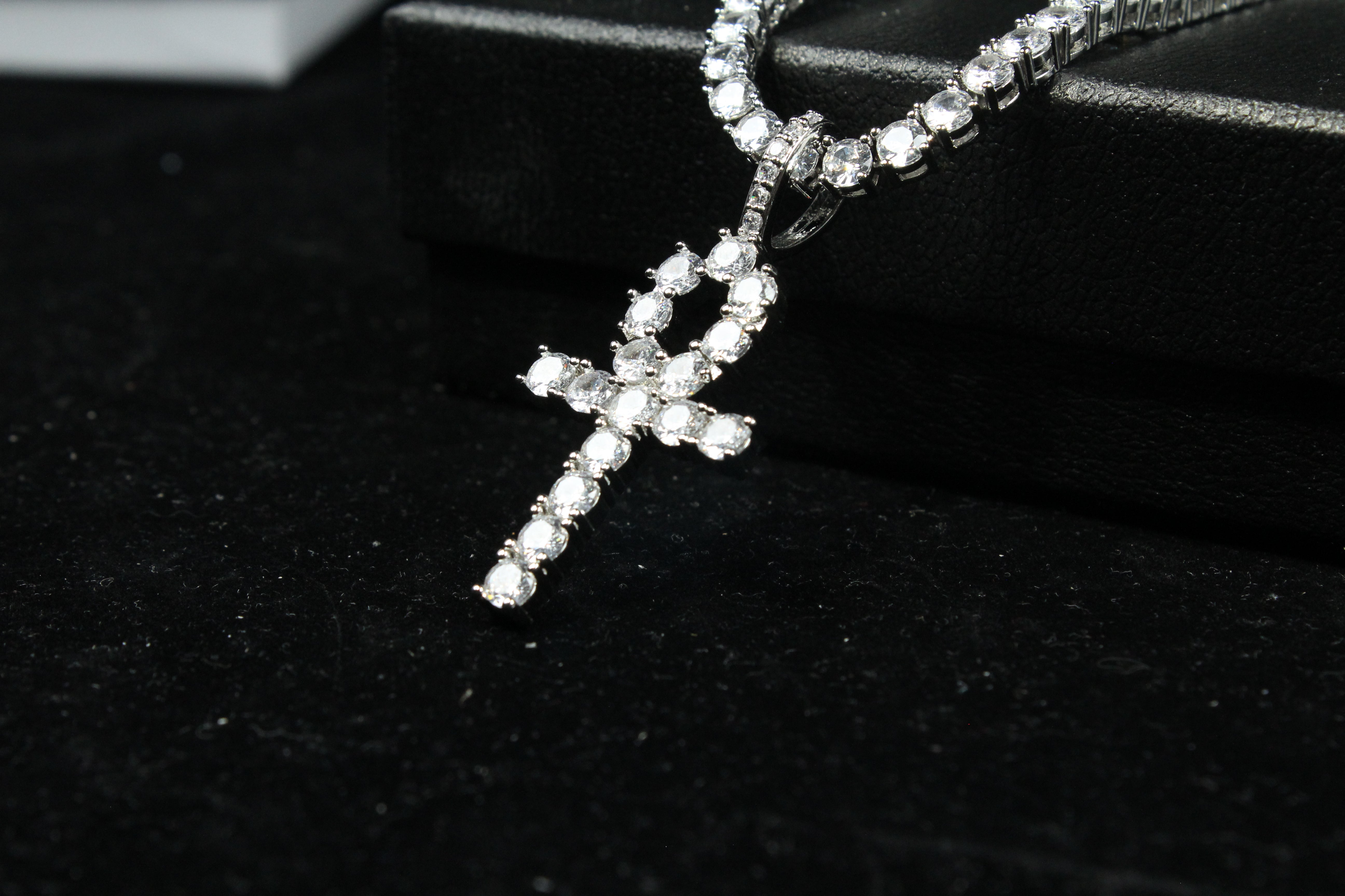 Iced Out Ankh Necklace