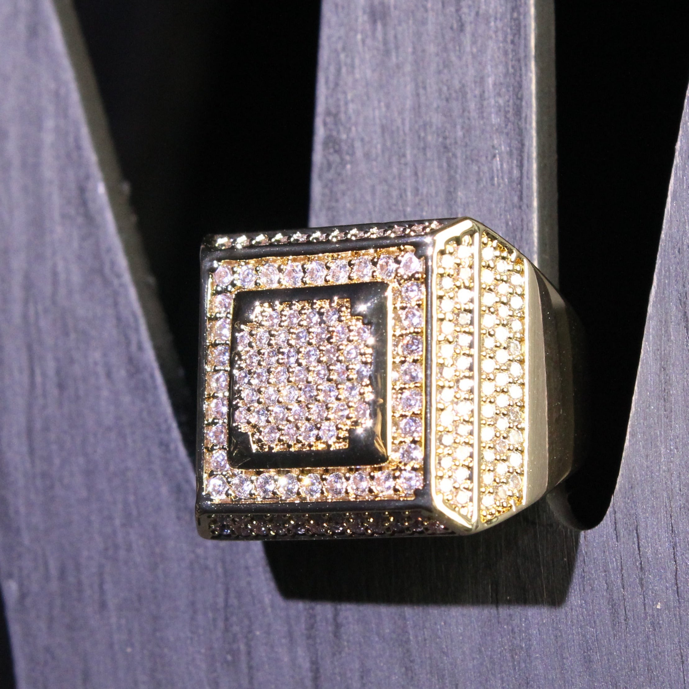 Micro-inlay Square Ring