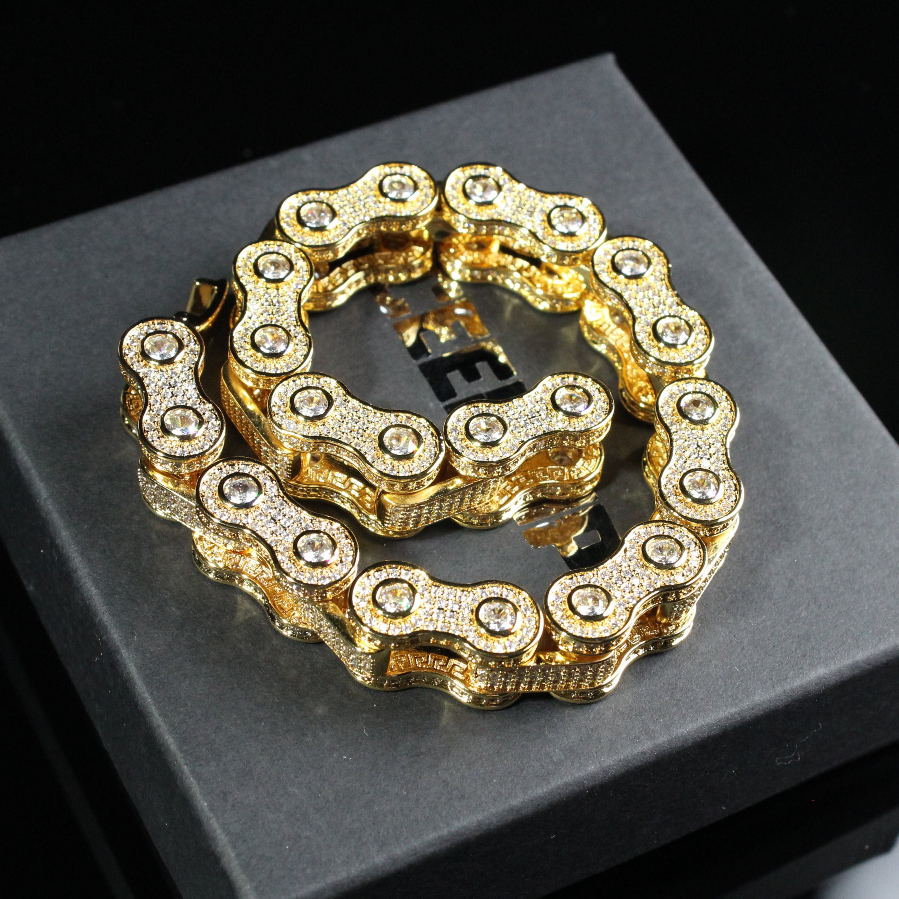 BIKE CHAIN LINK ICED BRACELET