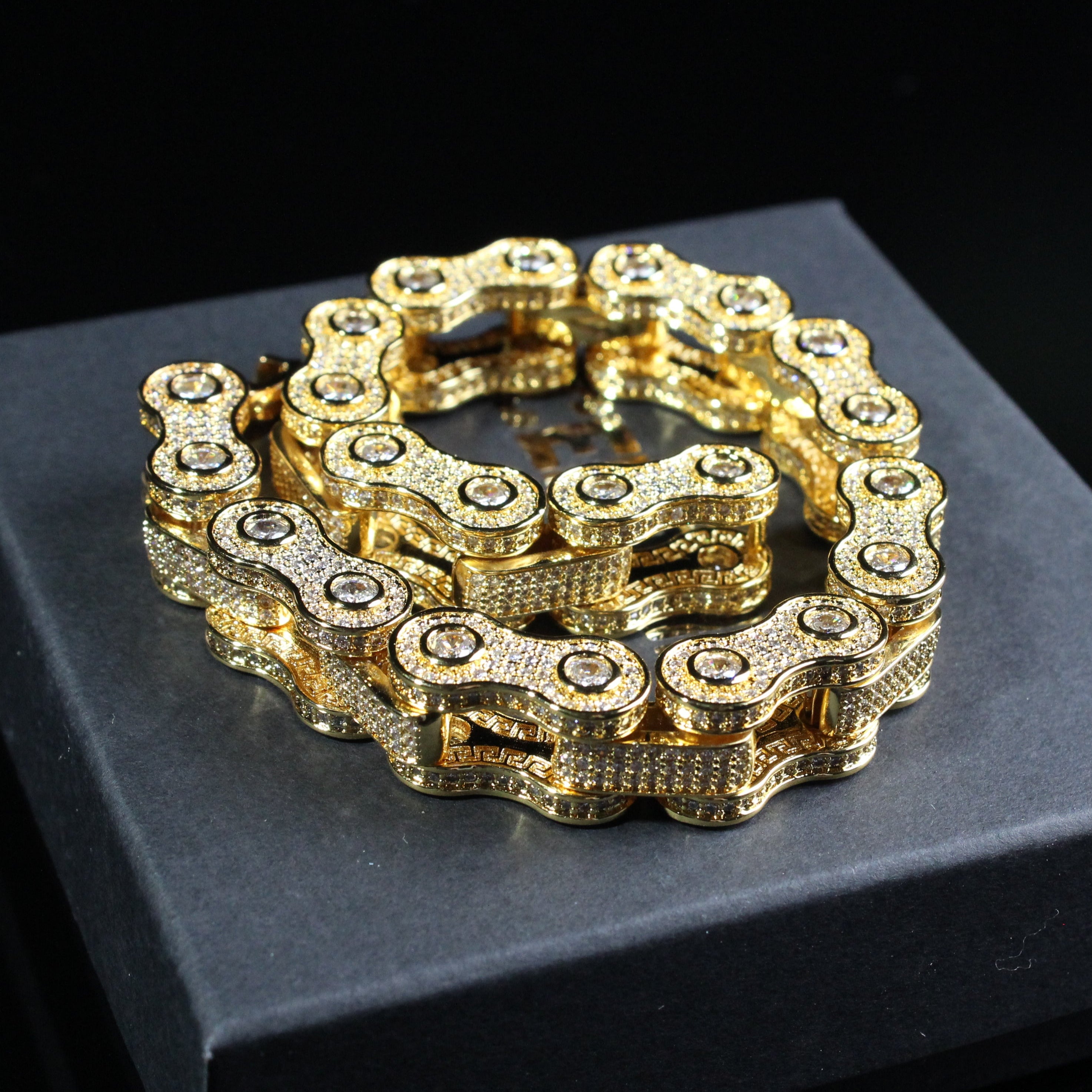 BIKE CHAIN LINK ICED BRACELET