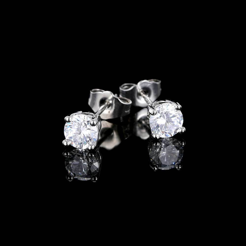 Iced Cubic Zirconia S925 Earrings (5mm) ICEEDRIP