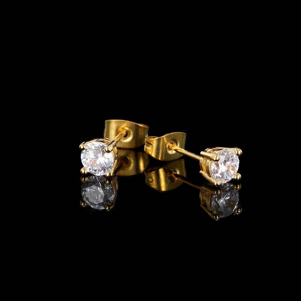 Iced Cubic Zirconia S925 Earrings (5mm) ICEEDRIP