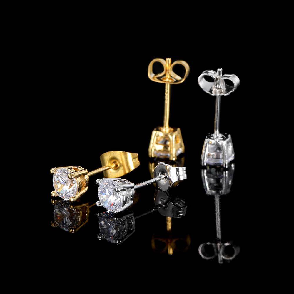 Iced Cubic Zirconia S925 Earrings (5mm) ICEEDRIP