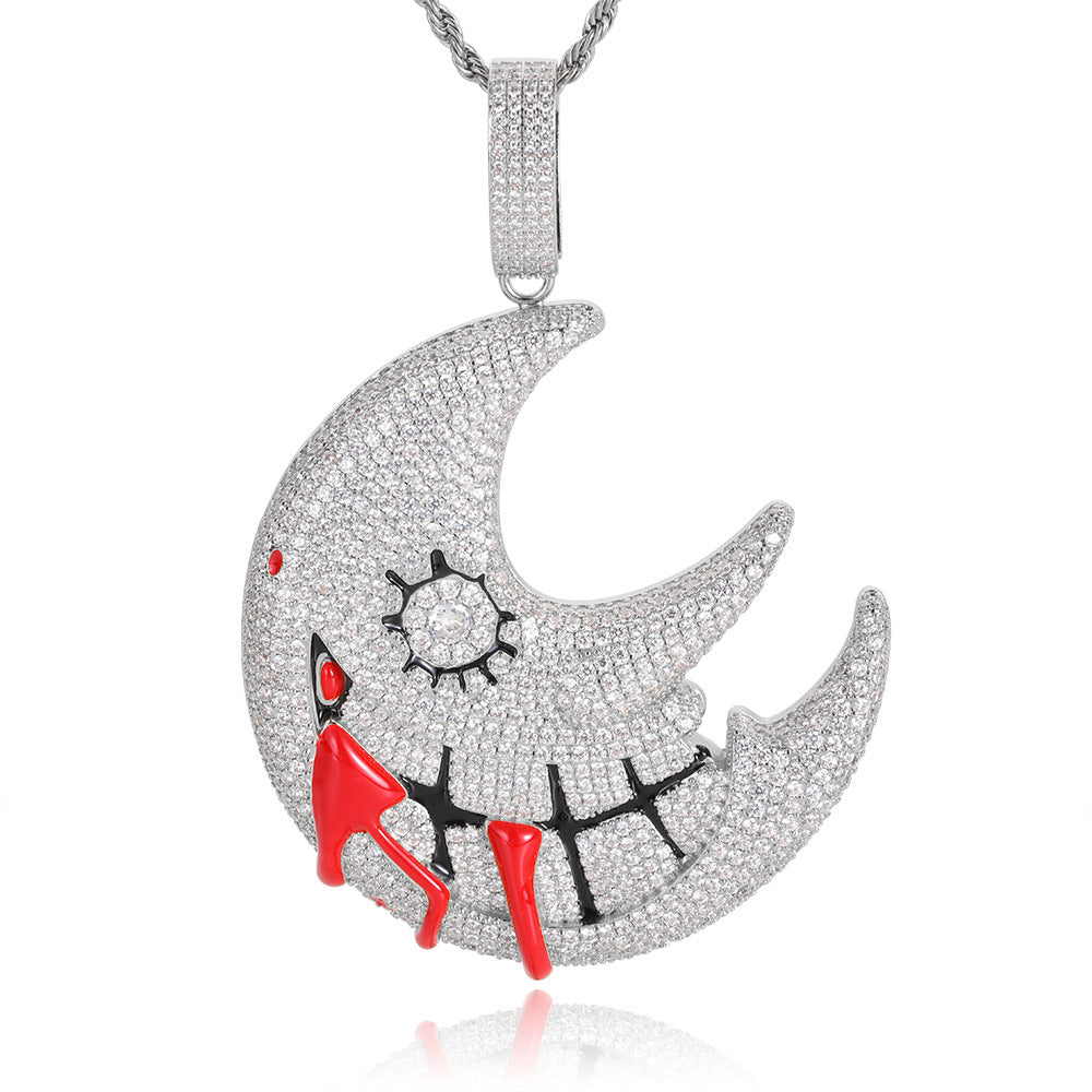 Iced Out Celestial Moon Pendant ICEEDRIP