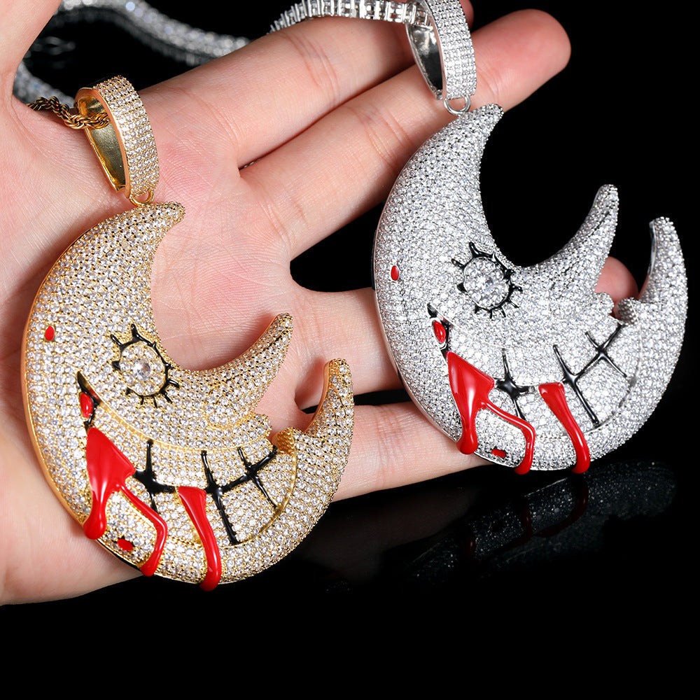 Iced Out Celestial Moon Pendant ICEEDRIP