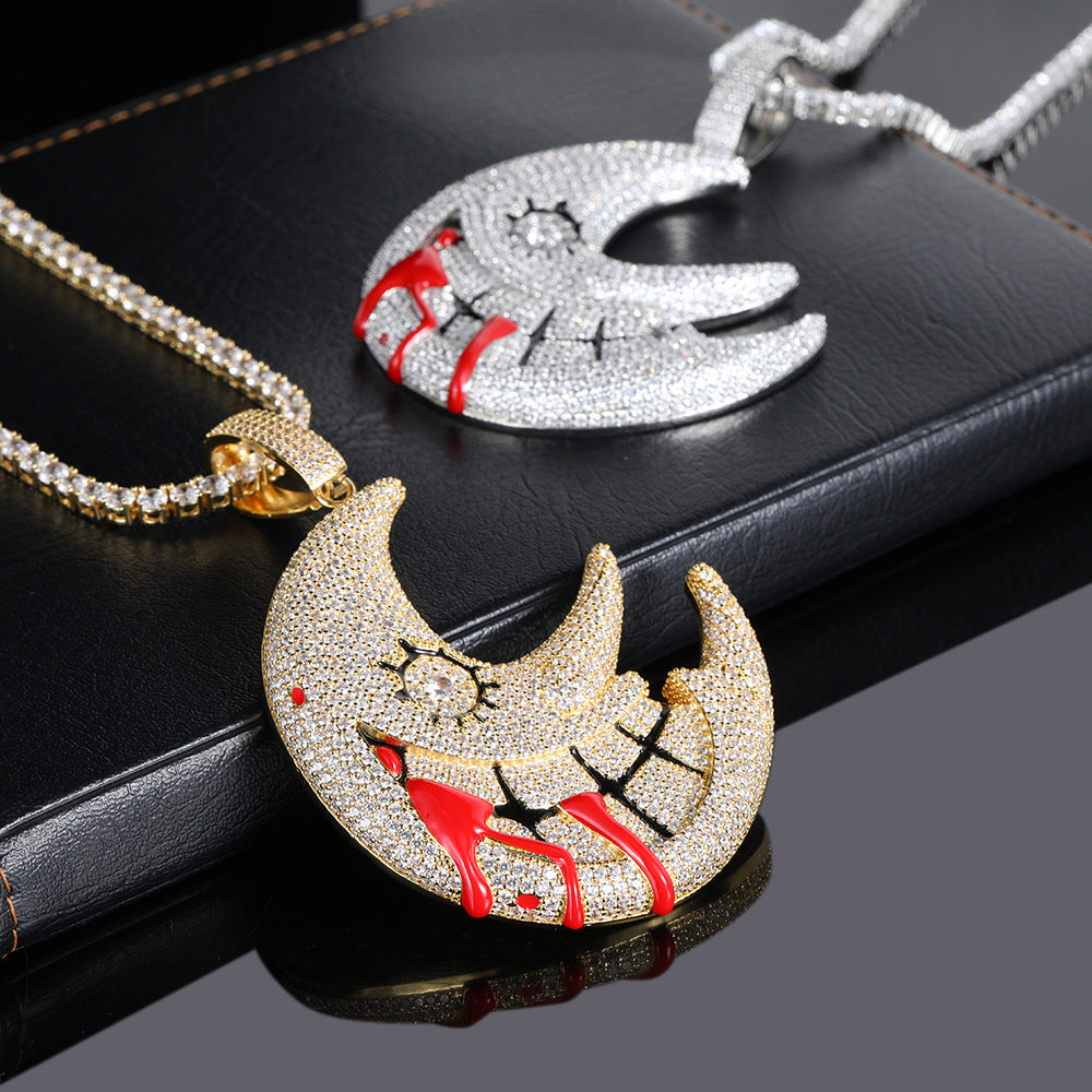 Iced Out Celestial Moon Pendant ICEEDRIP