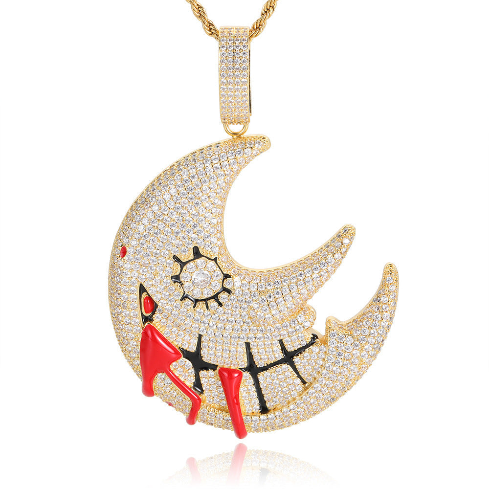 Iced Out Celestial Moon Pendant ICEEDRIP