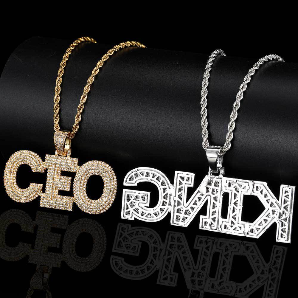 Iced Out Custom Letters Pendants Style1 ICEEDRIP