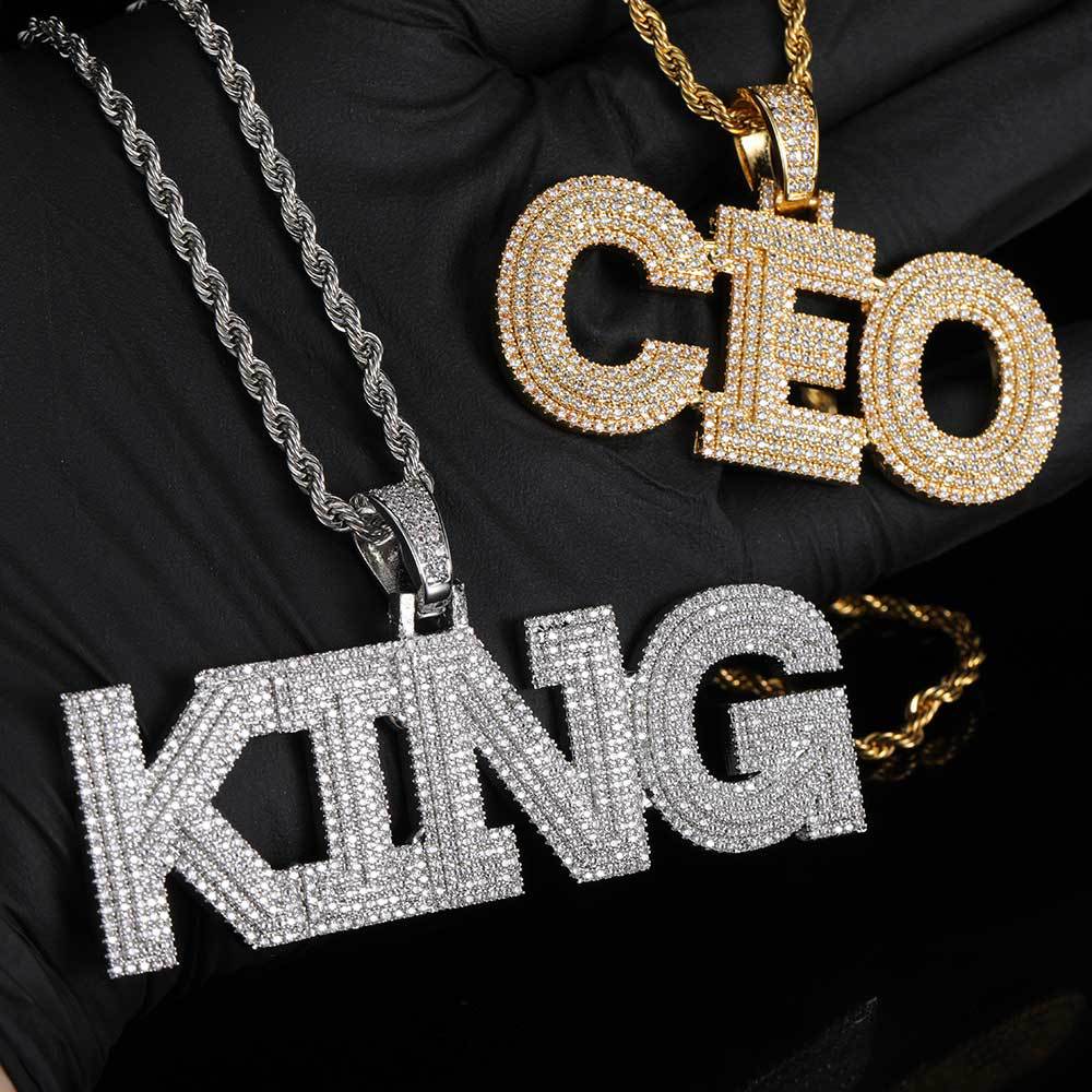 Iced Out Custom Letters Pendants Style1 ICEEDRIP