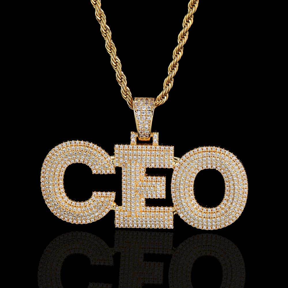 Iced Out Custom Letters Pendants Style1 ICEEDRIP