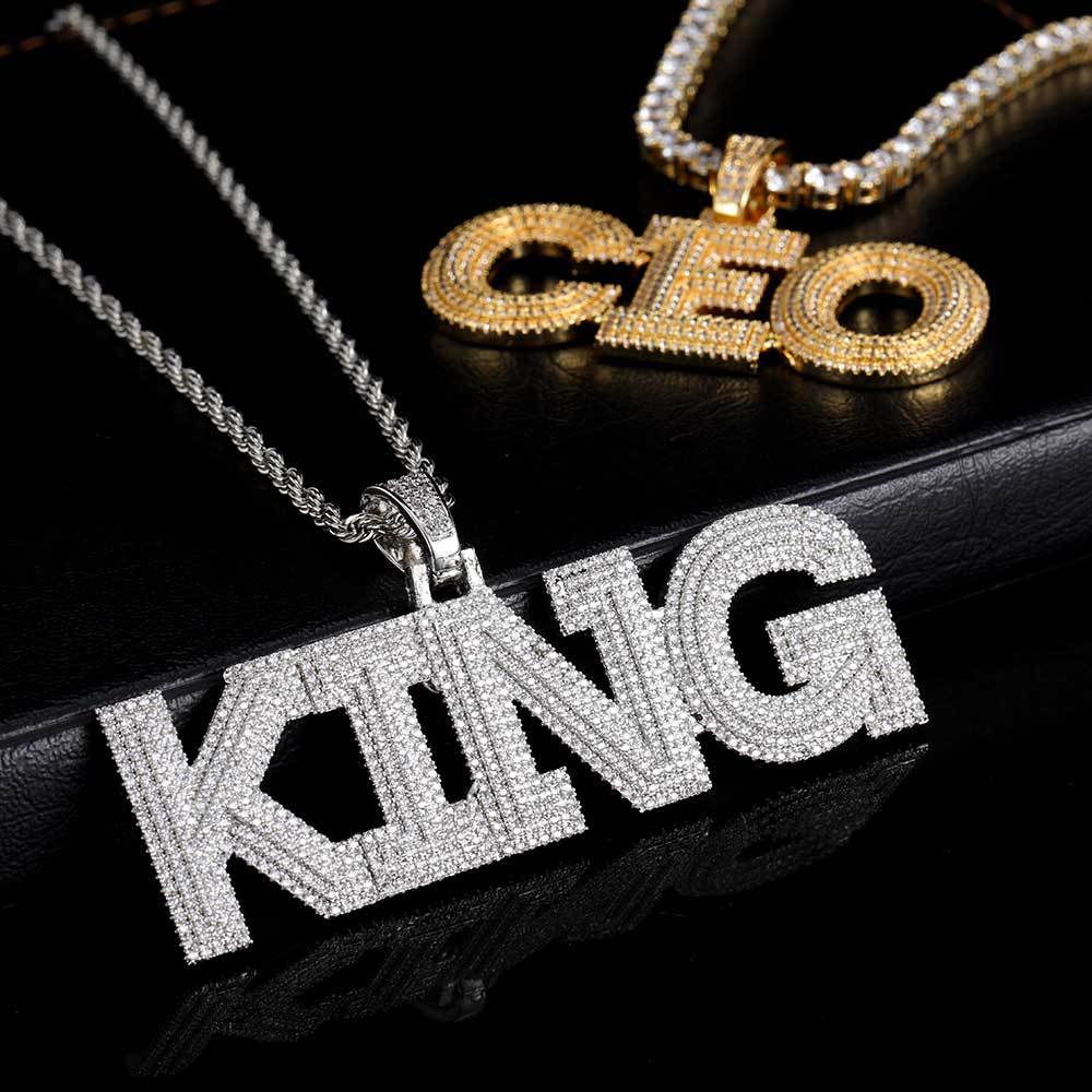 Iced Out Custom Letters Pendants Style1 ICEEDRIP