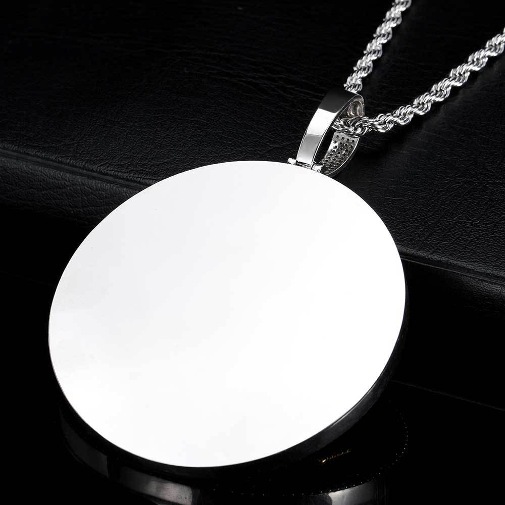 Iced out 69 Solid Gold-Plated six-nine 3D Giant Disc Bling Pendant ICEEDRIP