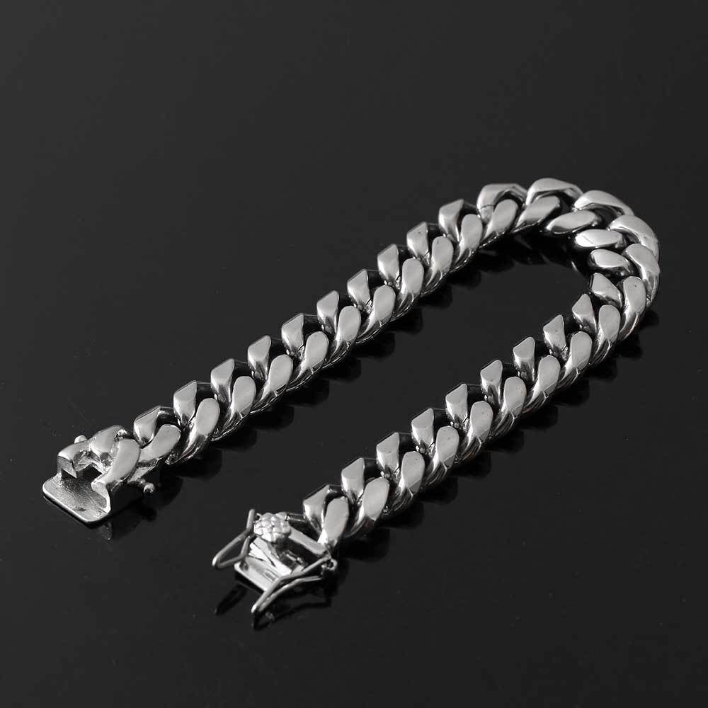 18K Gold-Plated Classic Miami Cuban Link Bracelet（12MM）