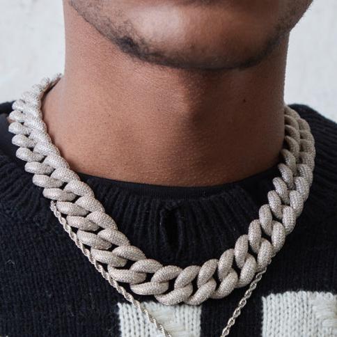 18mm 5-Row Bubble Cuban Link Chain