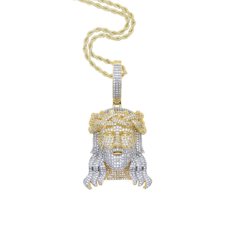 18K Gold-Plated inlayJesus Avatar Pendant