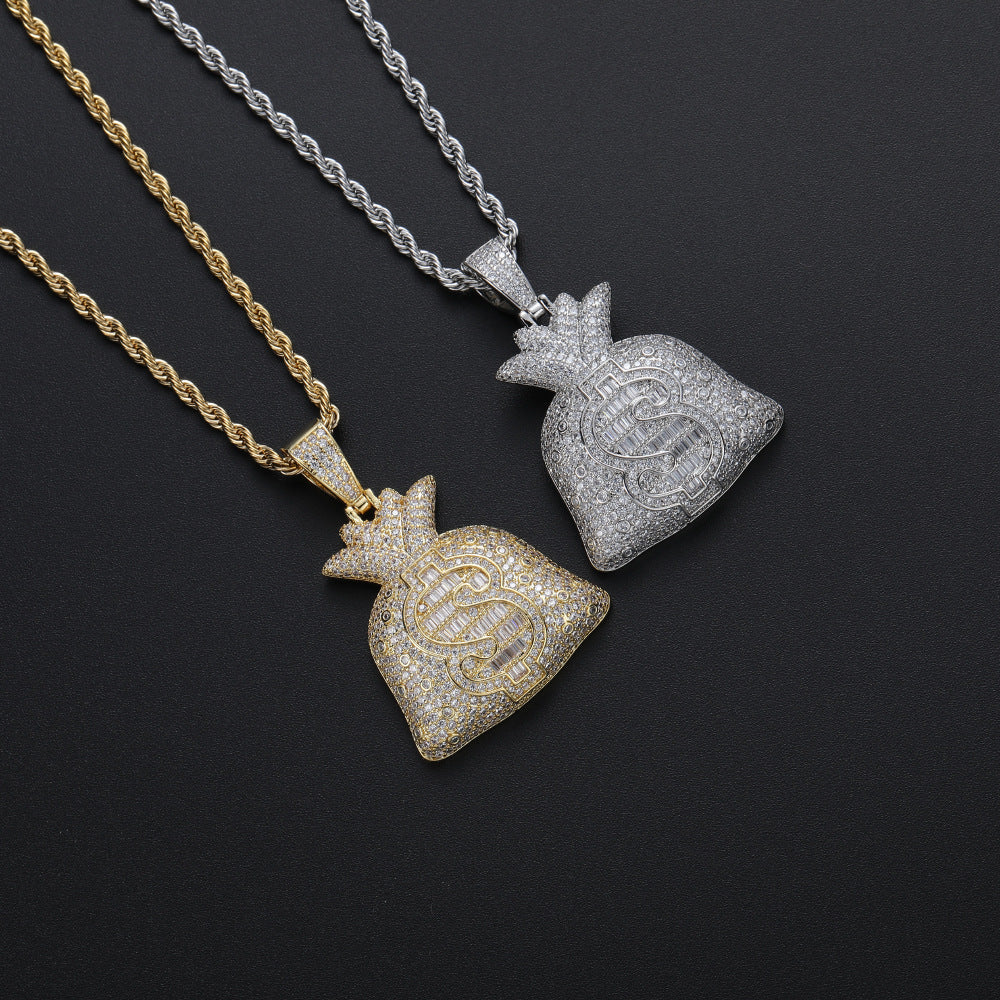 Iced Money Bag Necklace