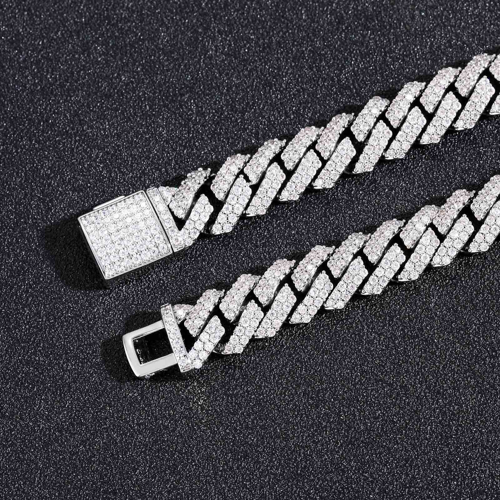 10MM Cuban Link Bracelet  In White Gold