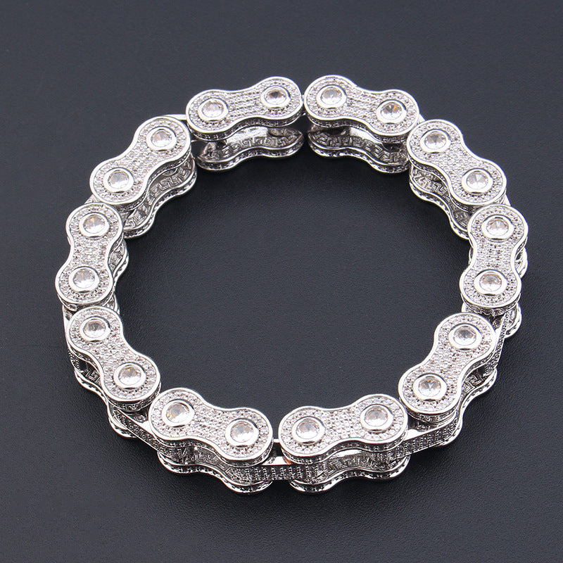 BIKE CHAIN LINK ICED BRACELET