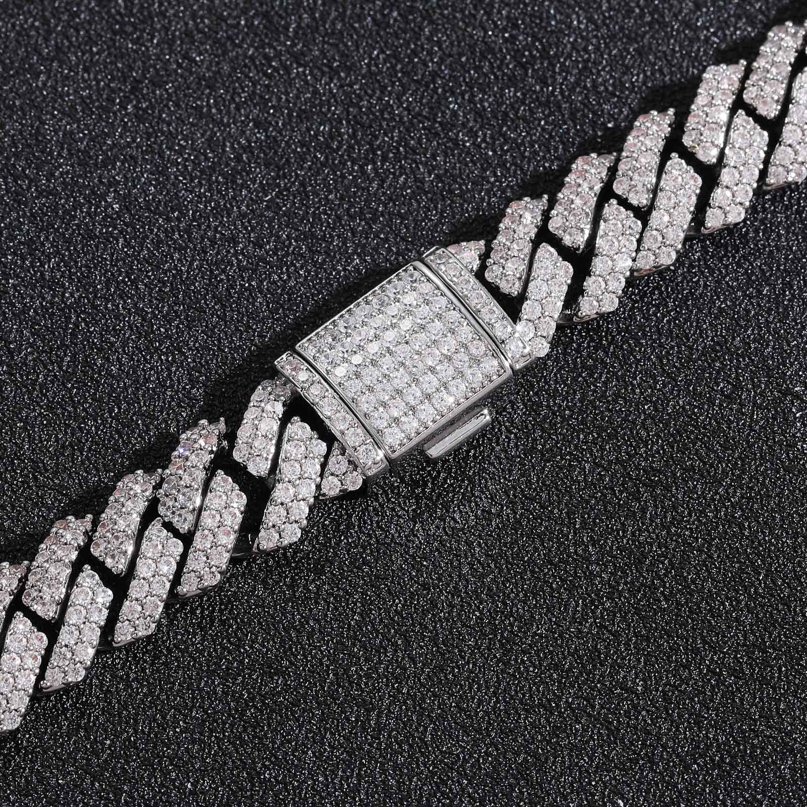 10MM Cuban Link Bracelet  In White Gold