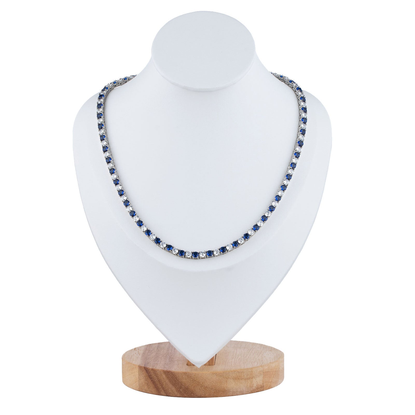 4mm Blue&White Tennis Chain