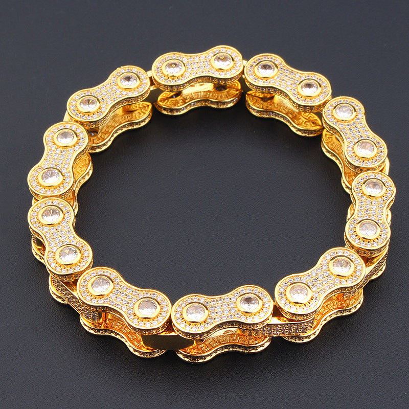 BIKE CHAIN LINK ICED BRACELET