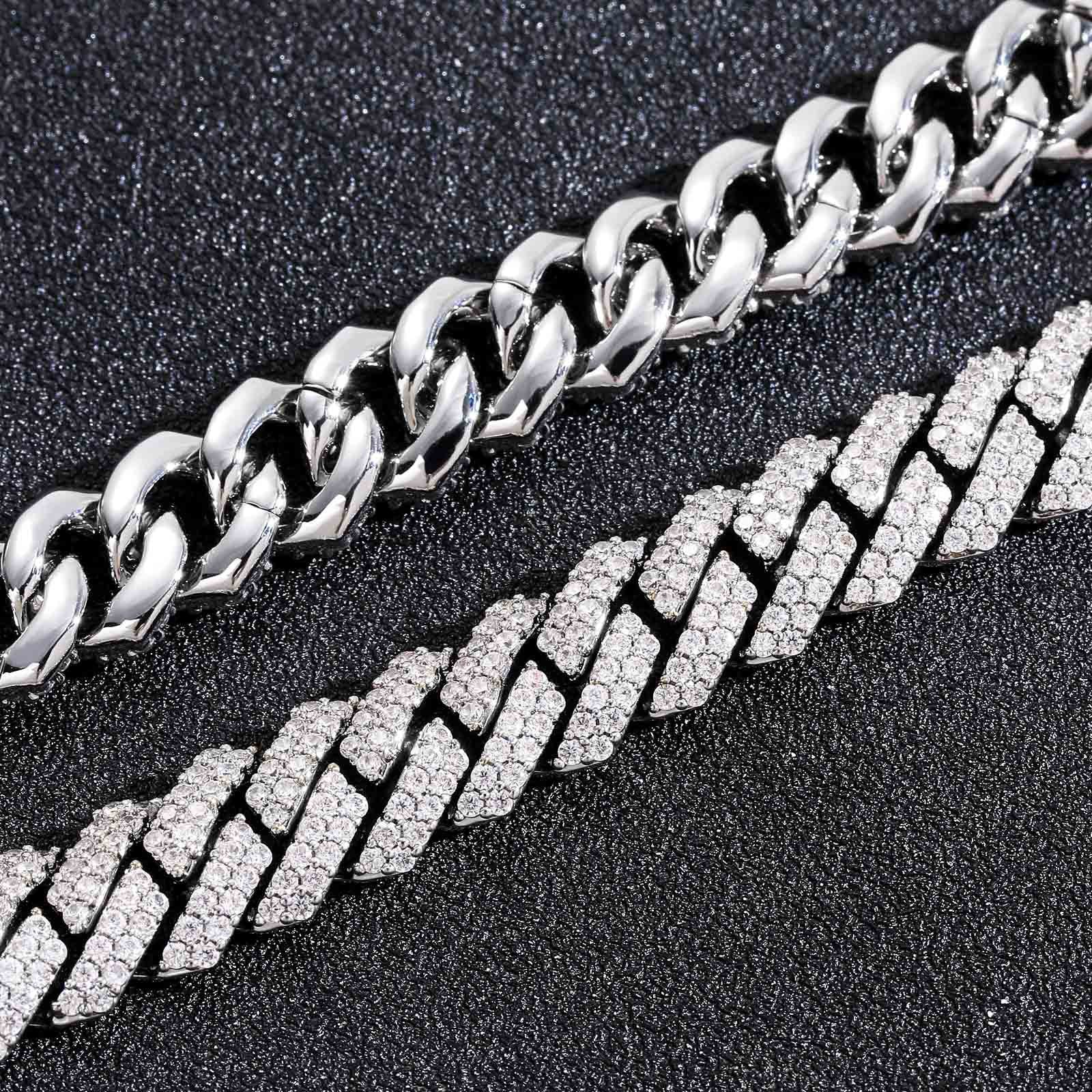 10MM Cuban Link Bracelet  In White Gold