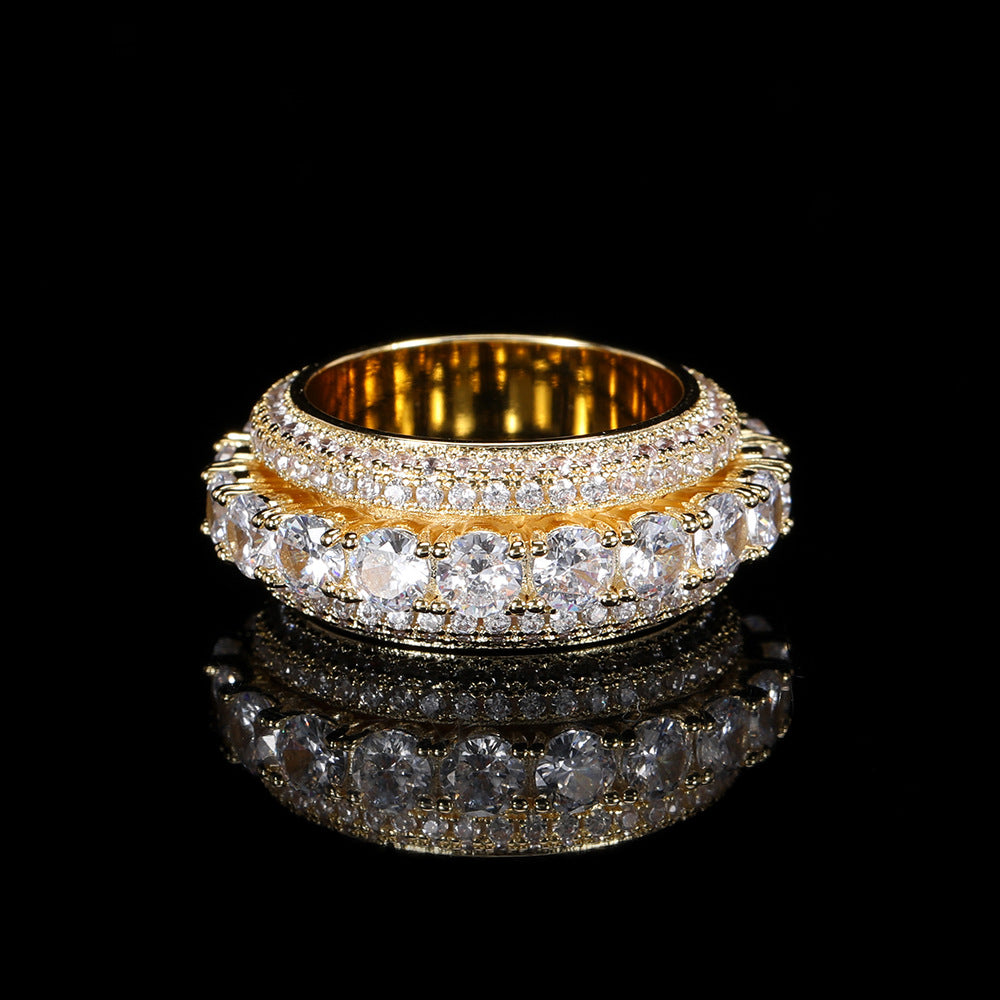 Micro-inlay CZ Five Rows Ring